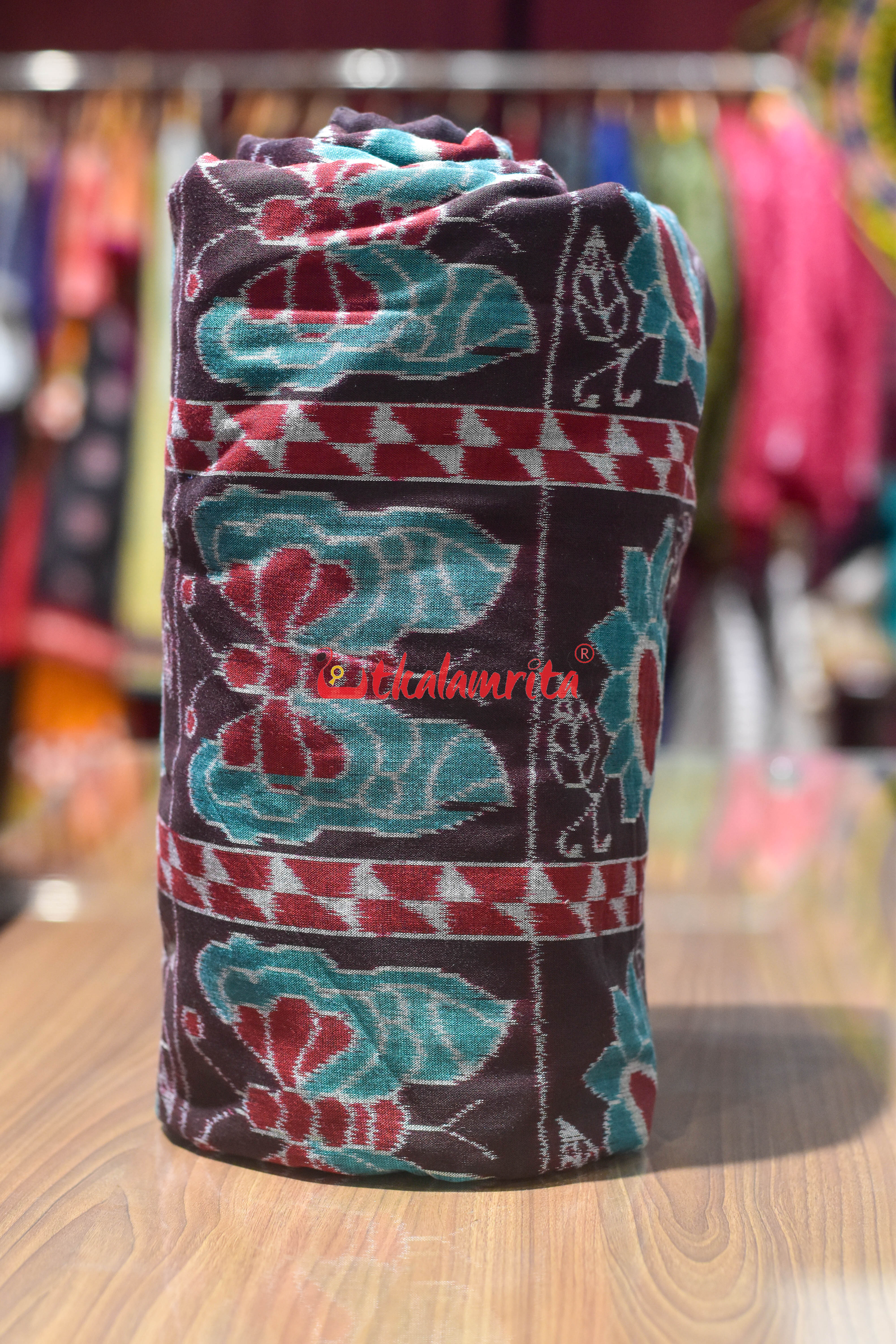 Coffee Box Flower Butterfly Sambalpuri Cotton (Fabric)