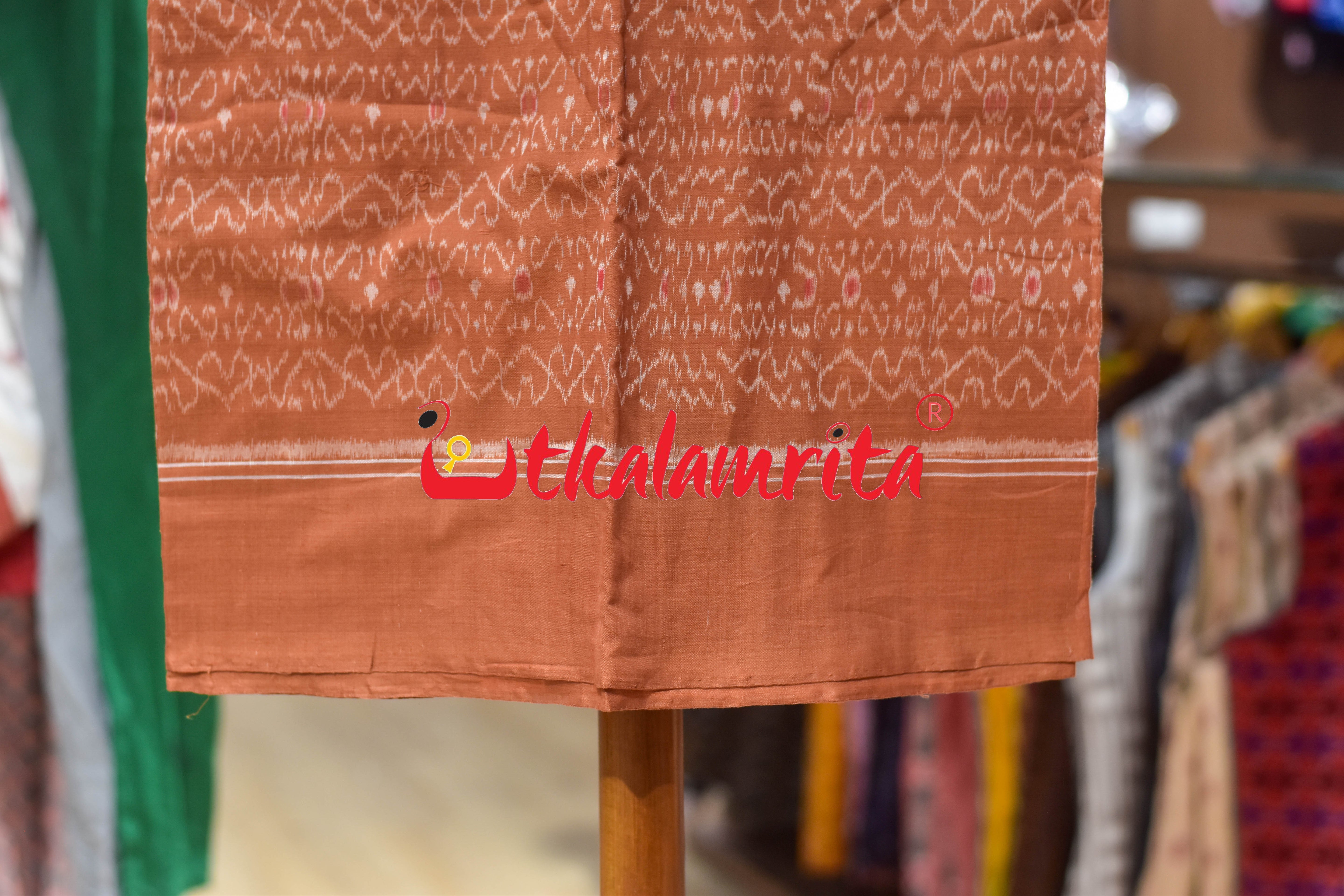 Brown Red S Bandha Cotton Dress Set