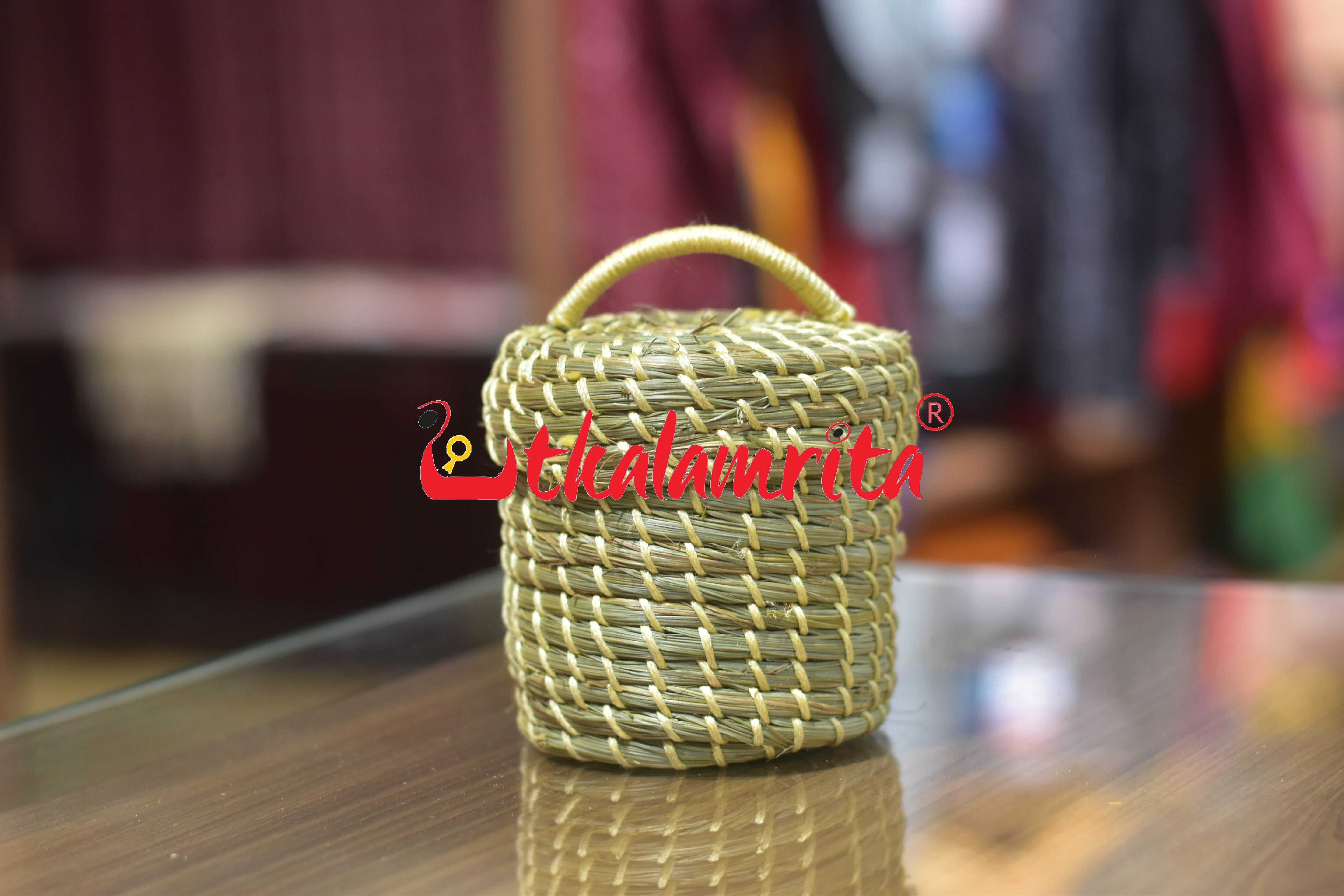 Sabai Grass Cream Thread Jewellery Box
