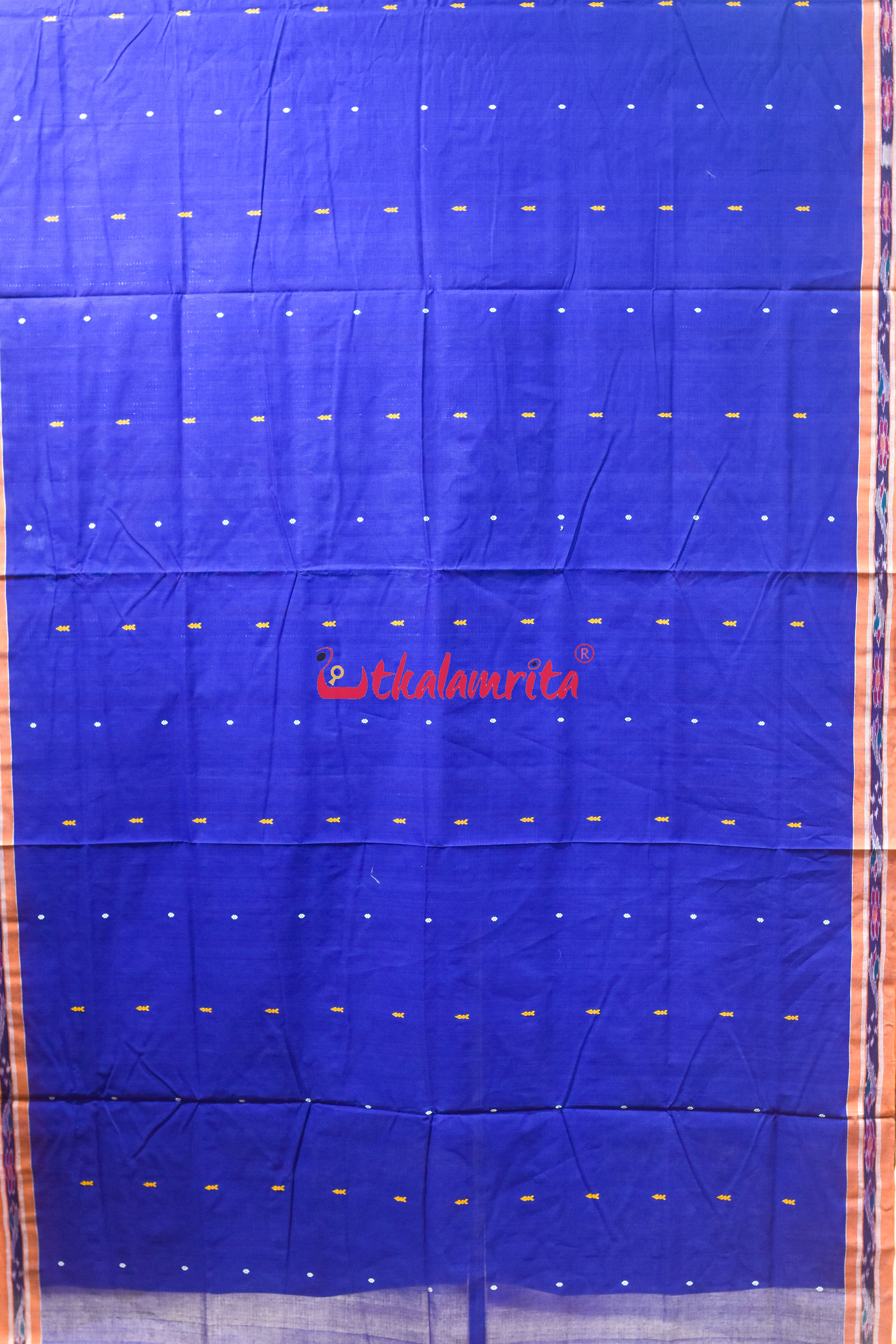 Blue Orange Mayura Pittala Single Cotton Saree