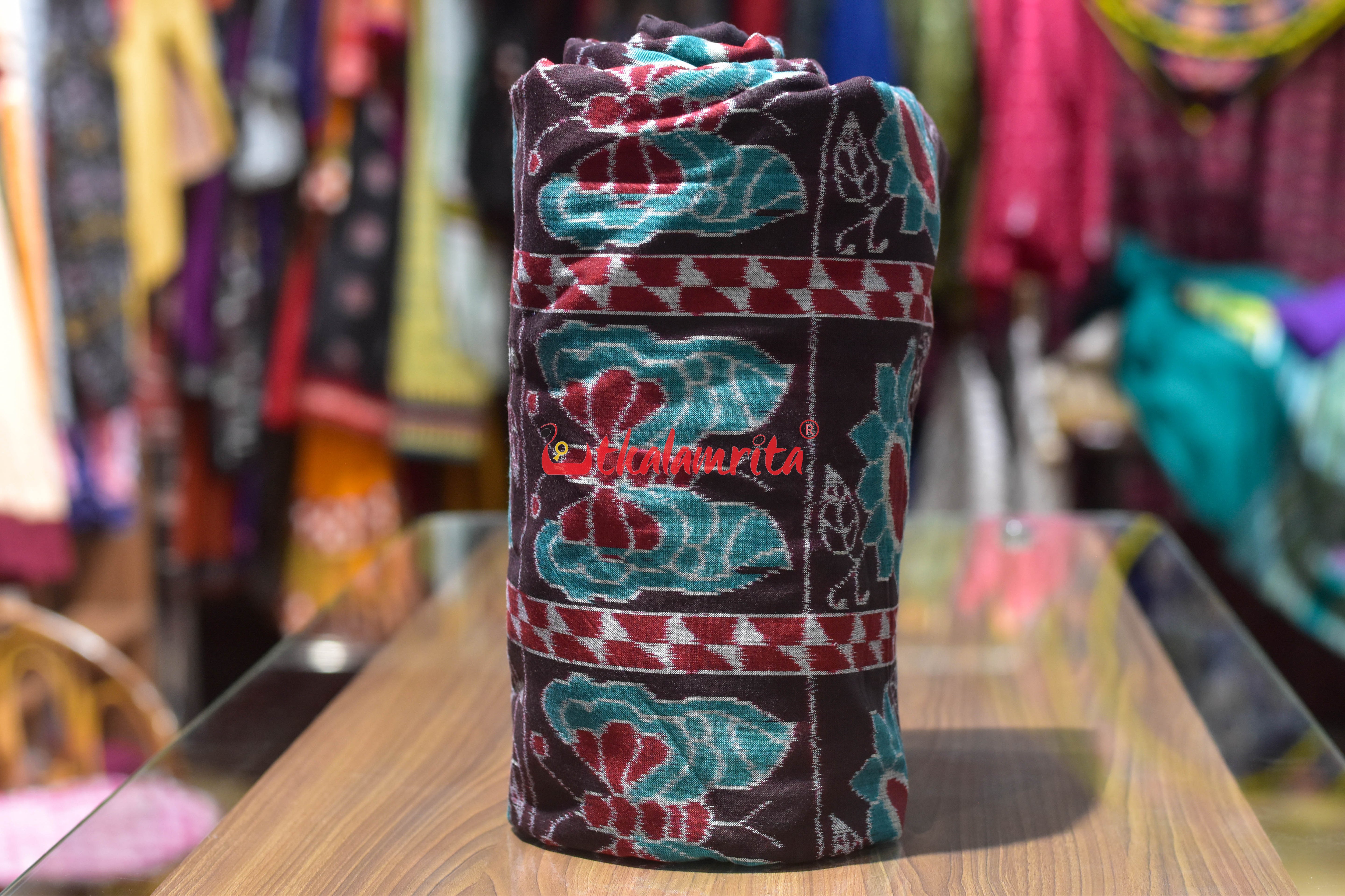 Coffee Box Flower Butterfly Sambalpuri Cotton (Fabric)