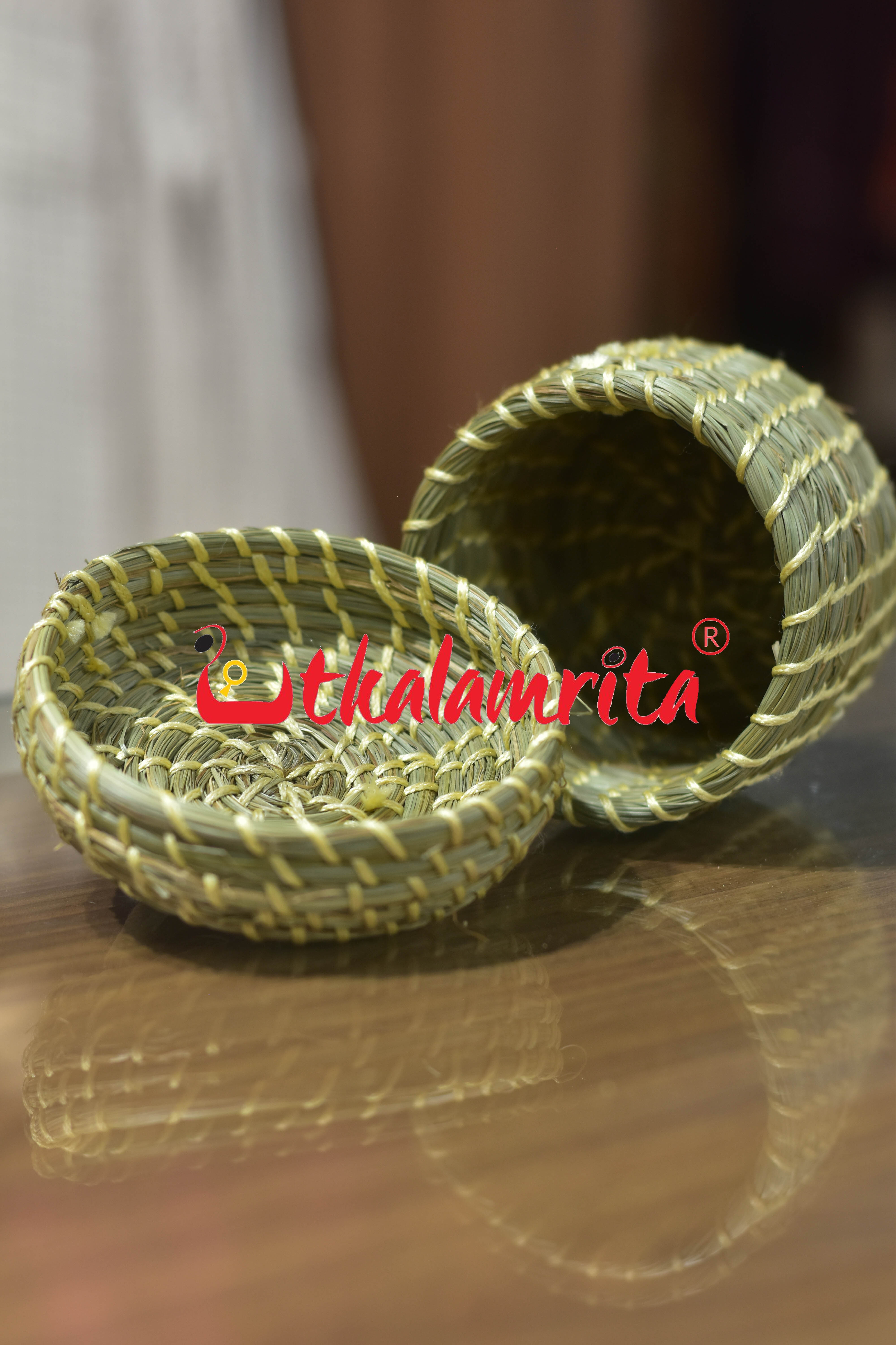 Sabai Grass Cream Thread Jewellery Box