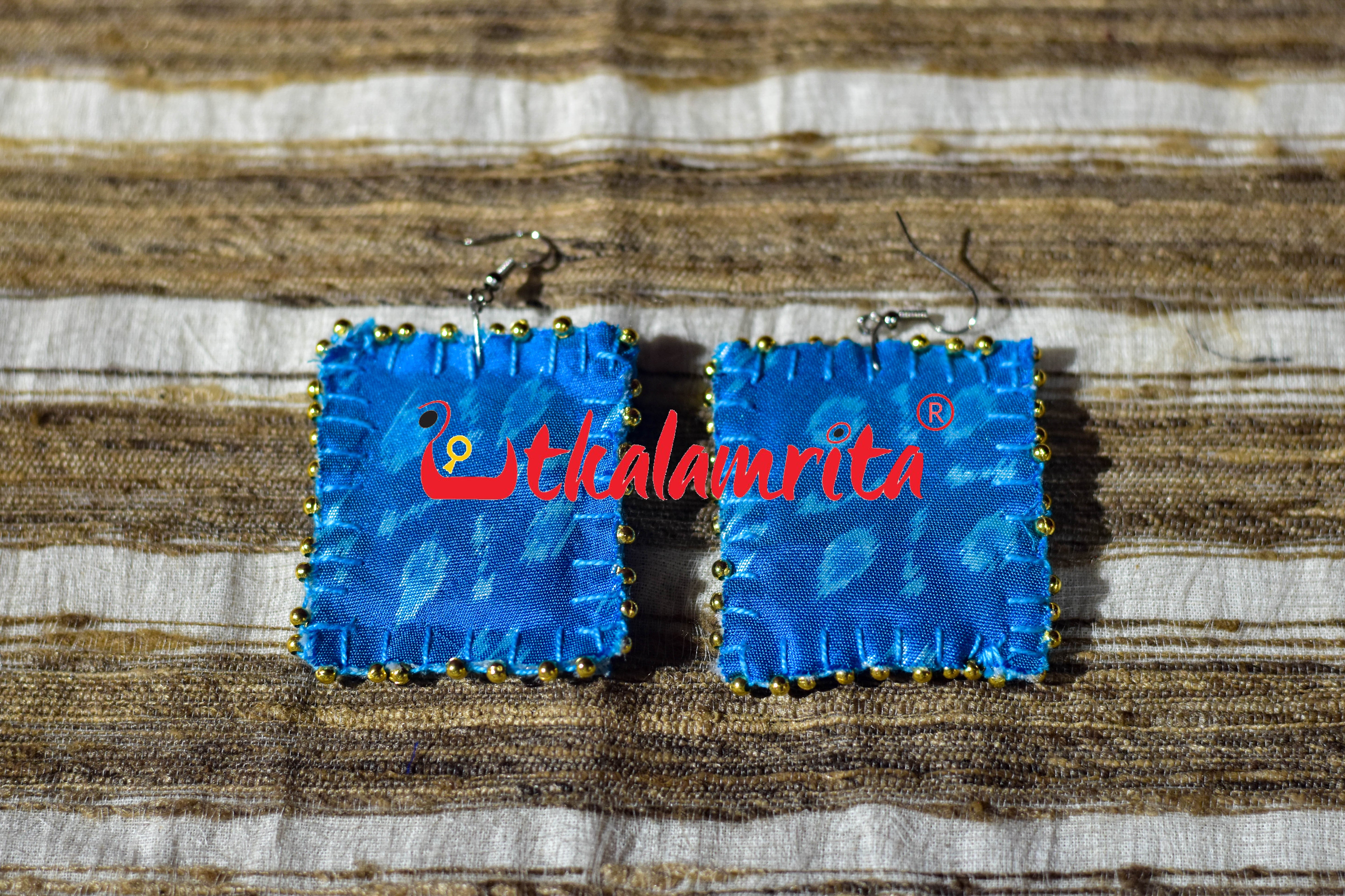 Sky Blue Star Flower Earrings