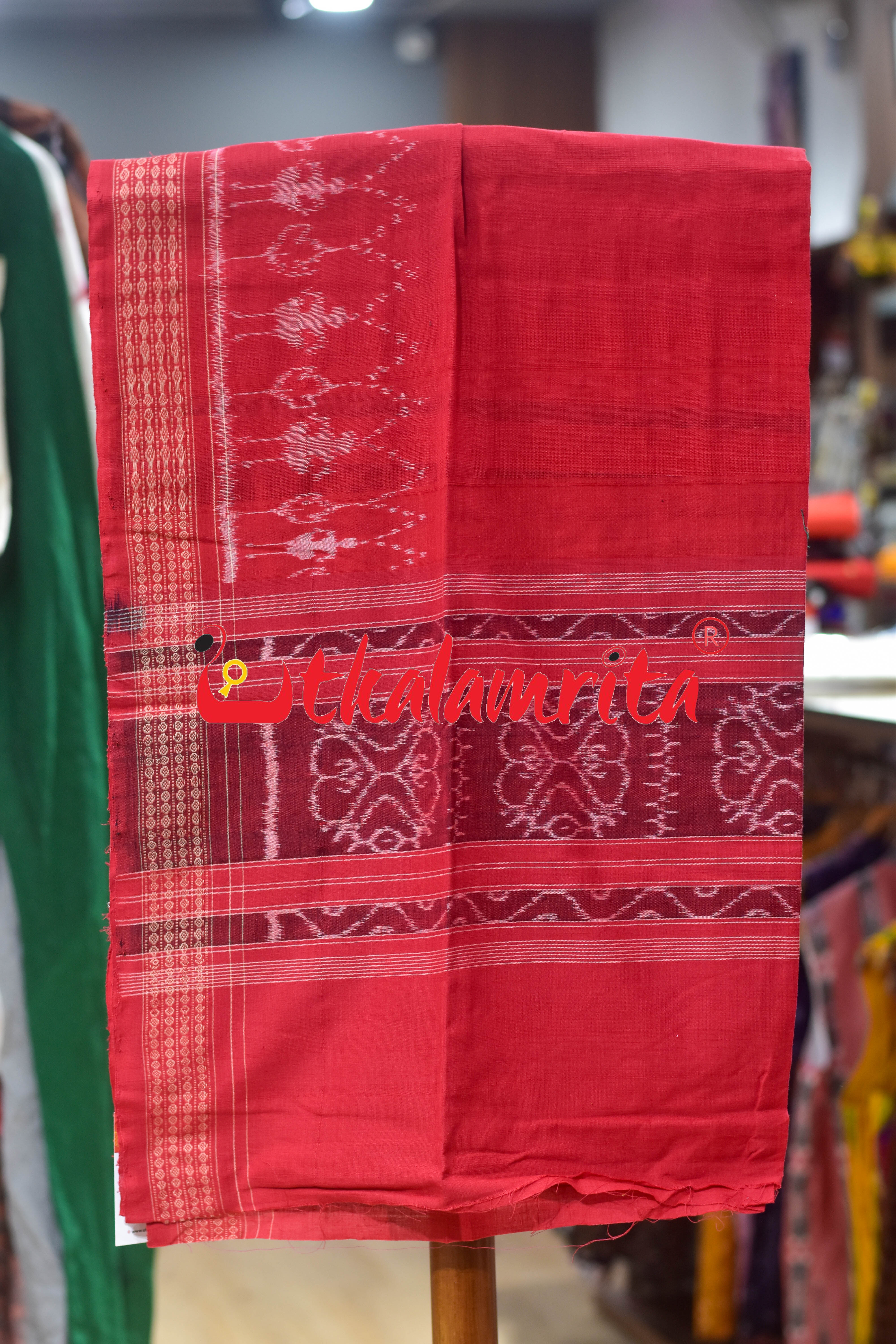 Brown Red S Bandha Cotton Dress Set