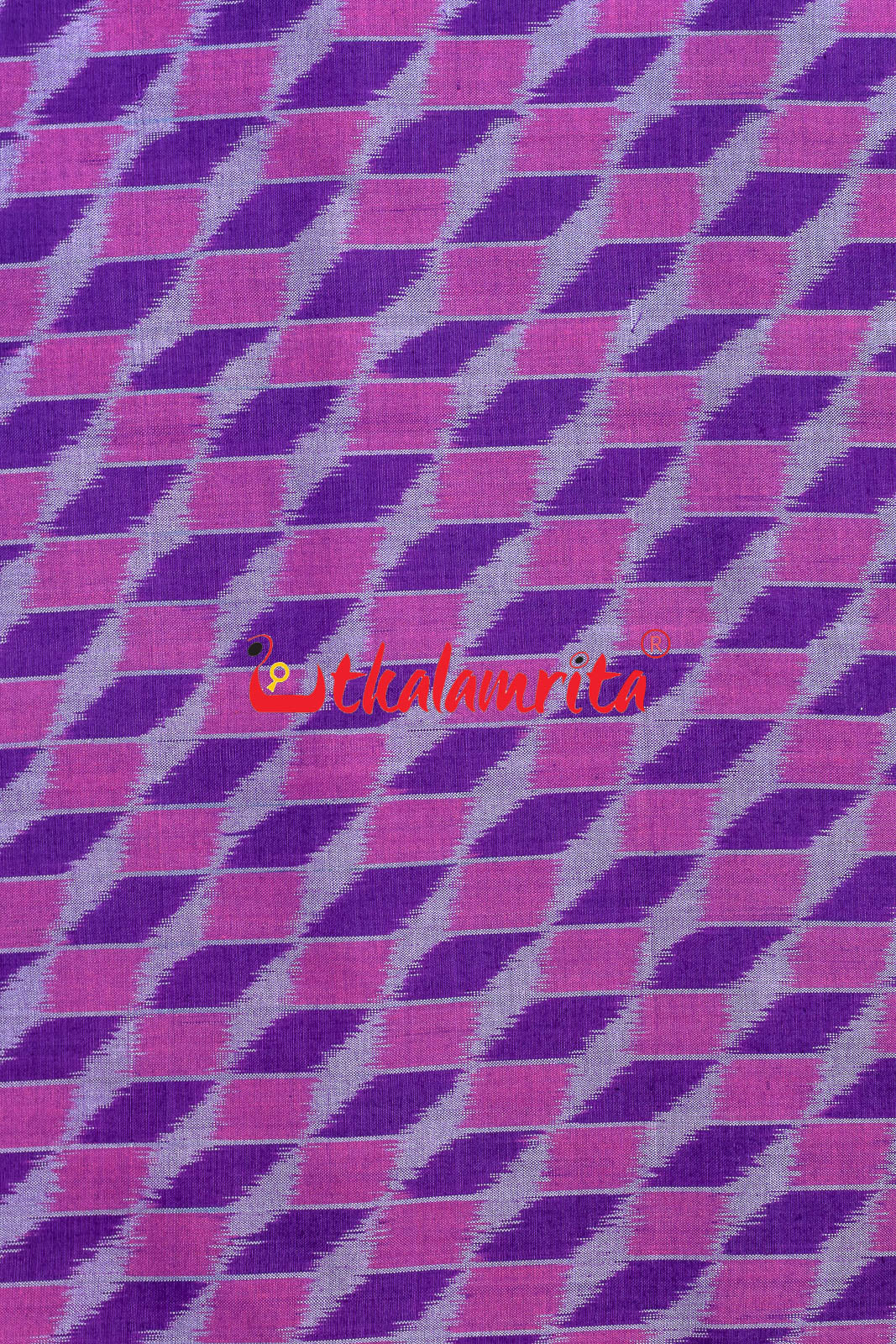 3D Pink Purple Sambalpuri Cotton (Fabric)