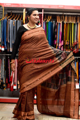 Dasphuliya Chocolate Danti Sachipar Cotton Saree