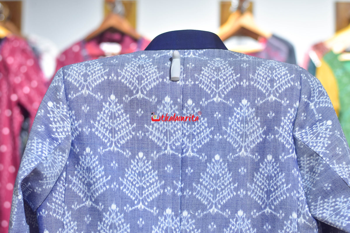 Sky Blue Gacha Sambalpuri (Men's Jodhpuri Coat)