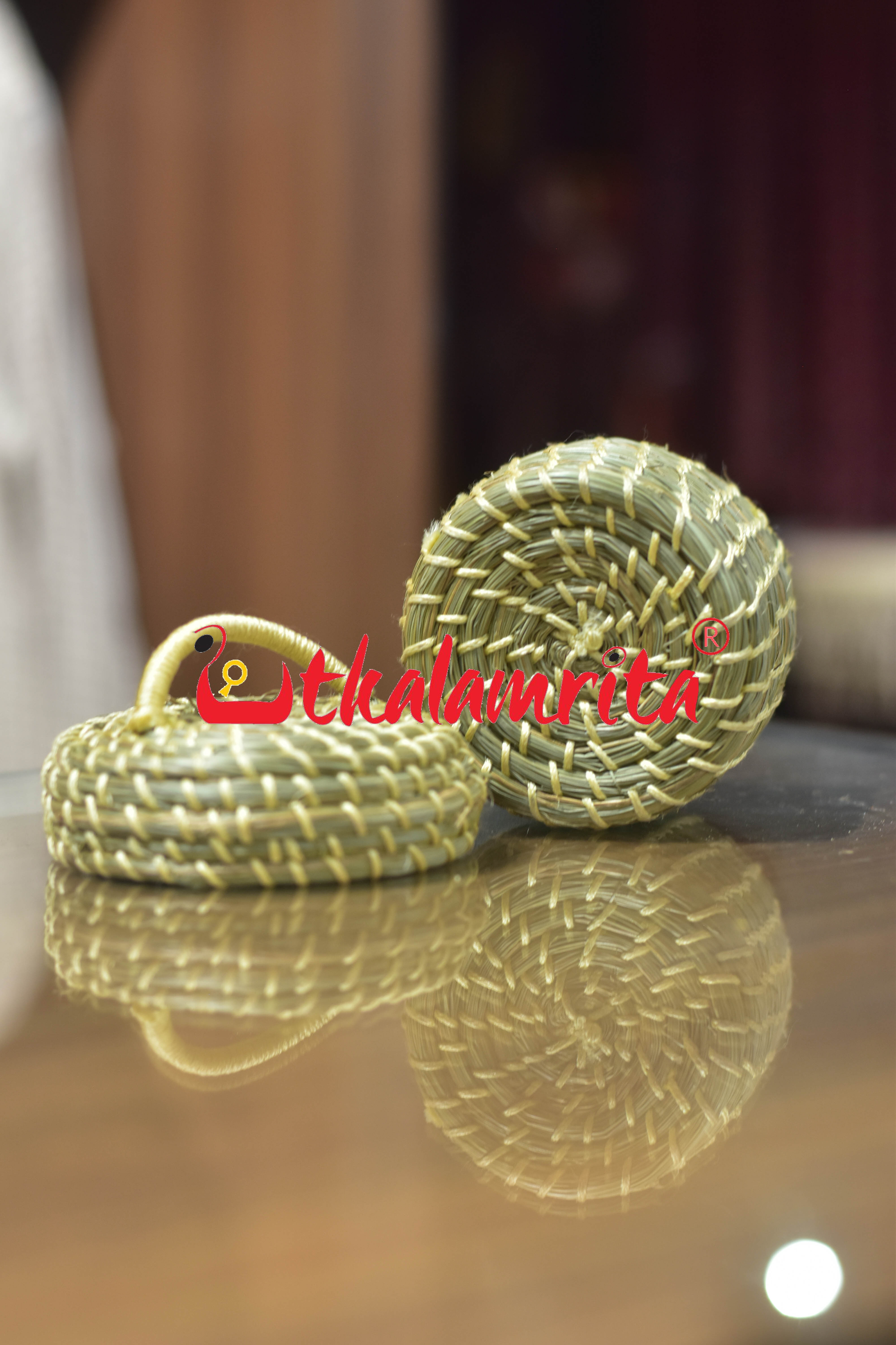 Sabai Grass Cream Thread Jewellery Box