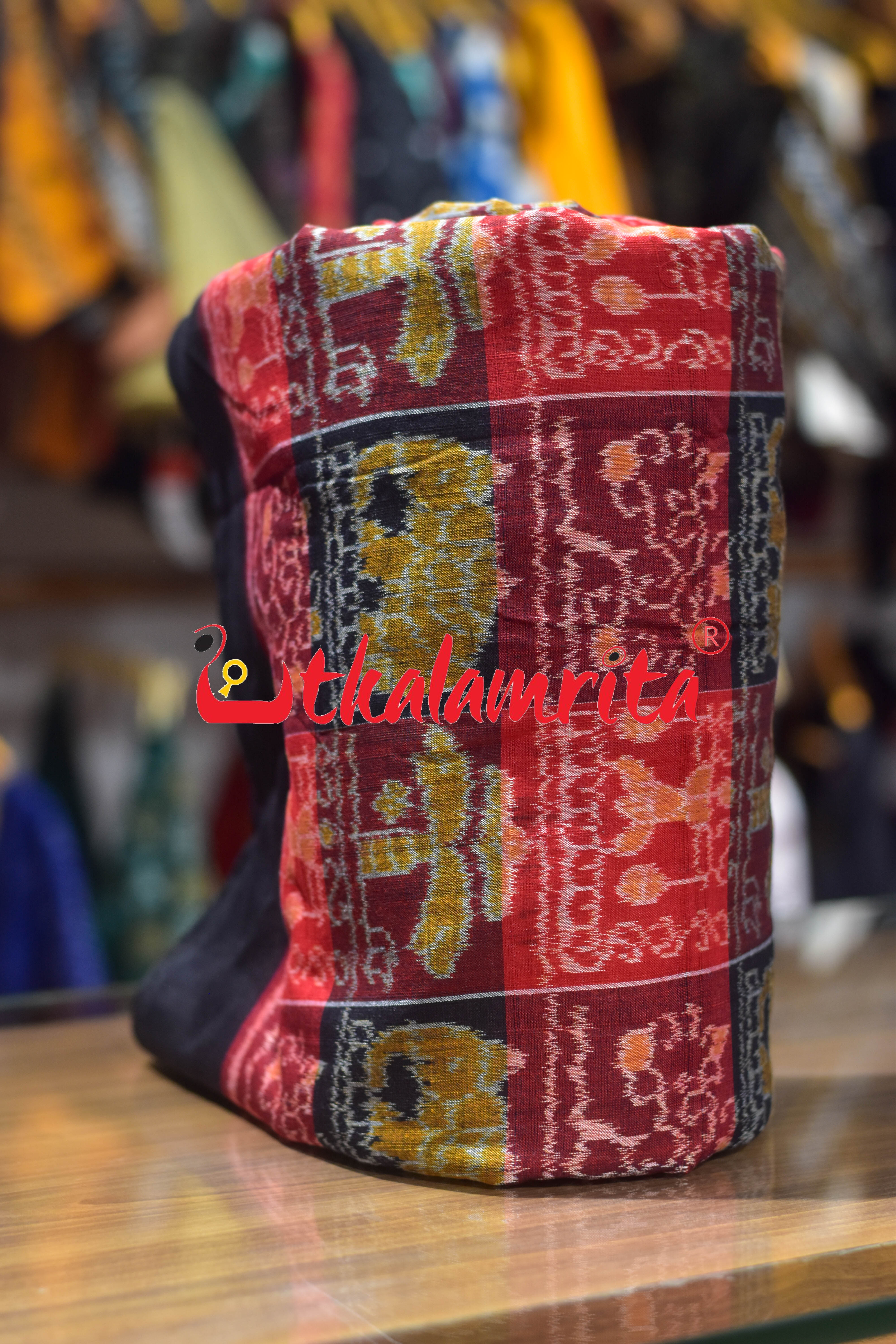 13 Kuthi Elephant Coconut Tree Sambalpuri  Cotton (Fabric)