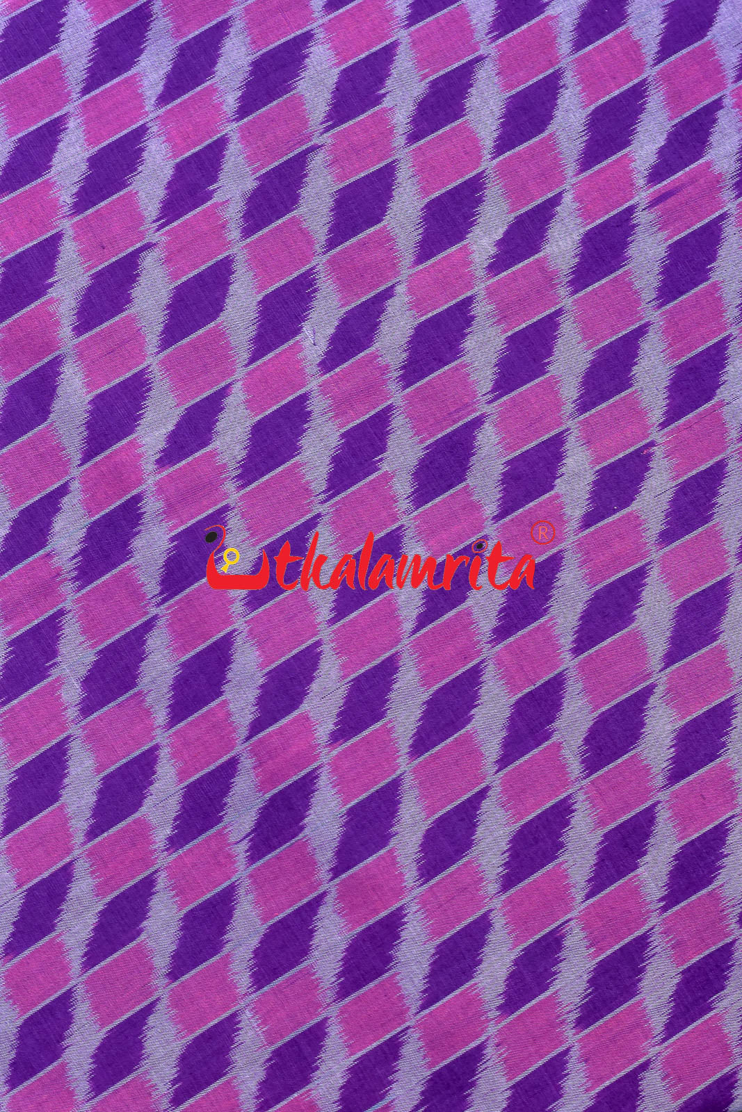 3D Pink Purple Sambalpuri Cotton (Fabric)