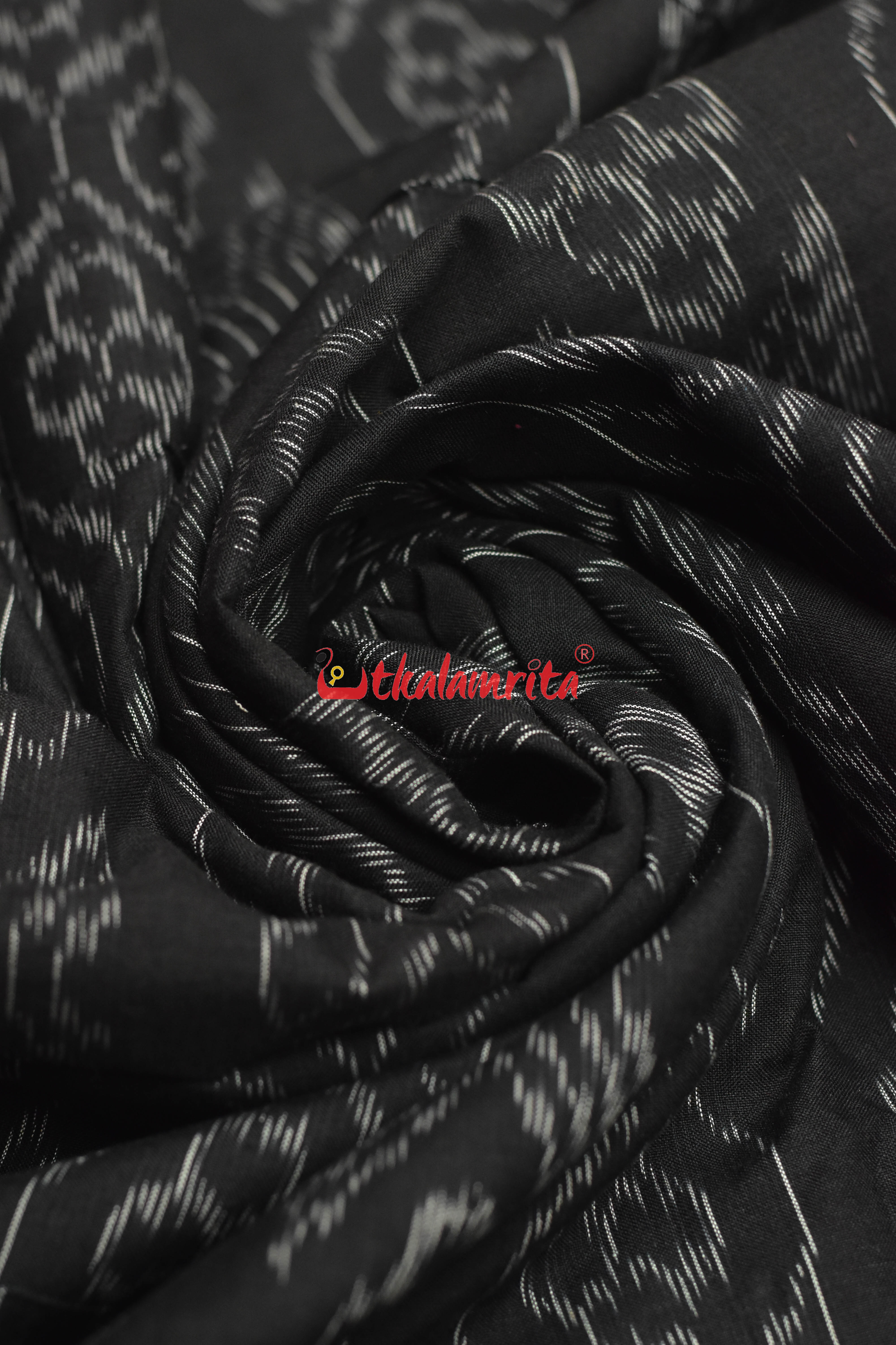 Flower Bandha on Black (Fabric)