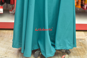 Odia Alphabet Blue Teal Sambalpuri Cotton (Fabric)