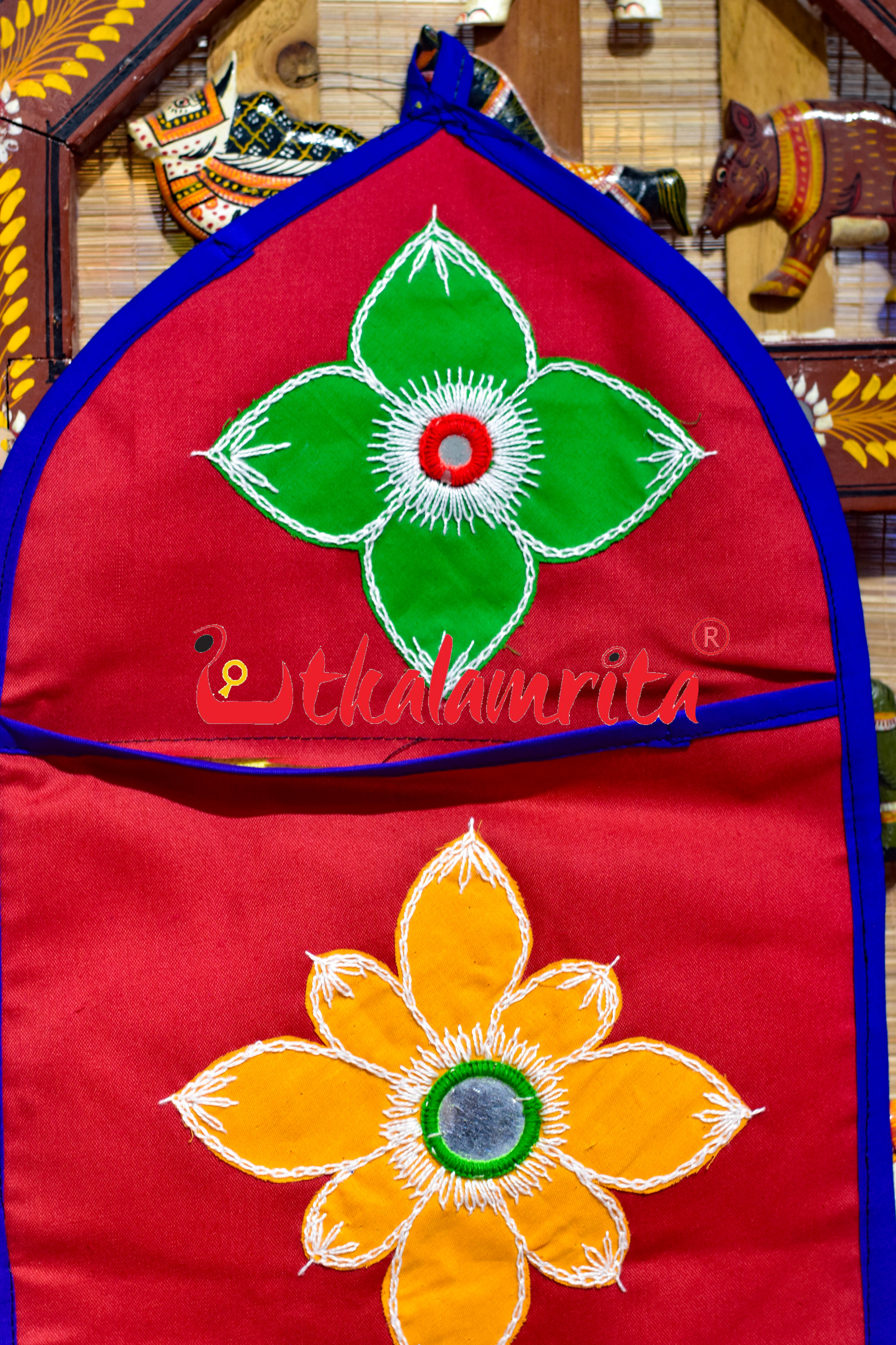 Red Blue Big Flower Letter Box