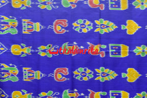 Blue Nabarangi Double Border Khandua Silk Saree