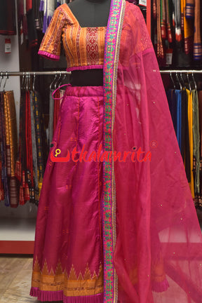 Queen's Necklace Khandua Silk (Lehenga)