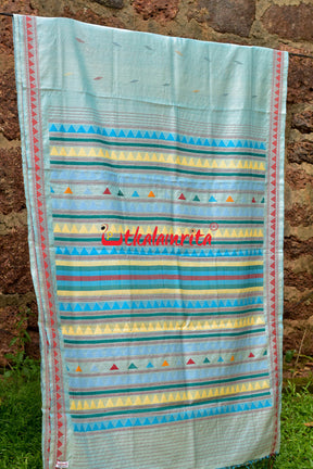 Light Blue Dongria Fine Tussar Silk Saree