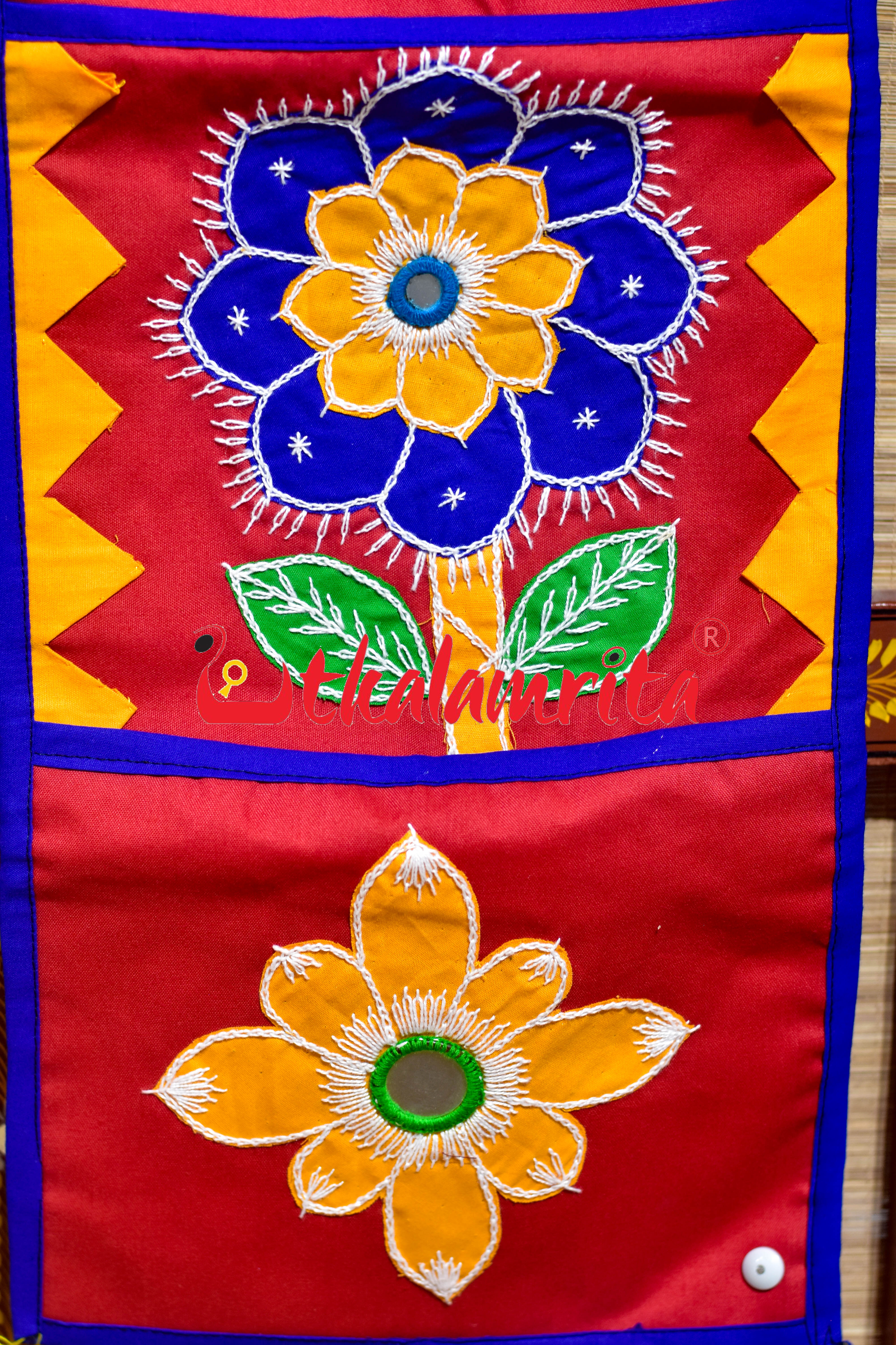 Red Blue Big Flower Letter Box