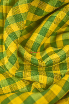 Green Checks Jaala Sambalpuri Cotton Saree