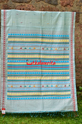 Light Blue Dongria Fine Tussar Silk Saree