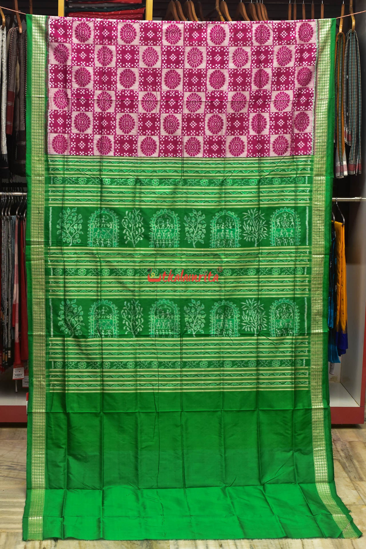 Pink Box Rani Padma Sambalpuri Silk Saree