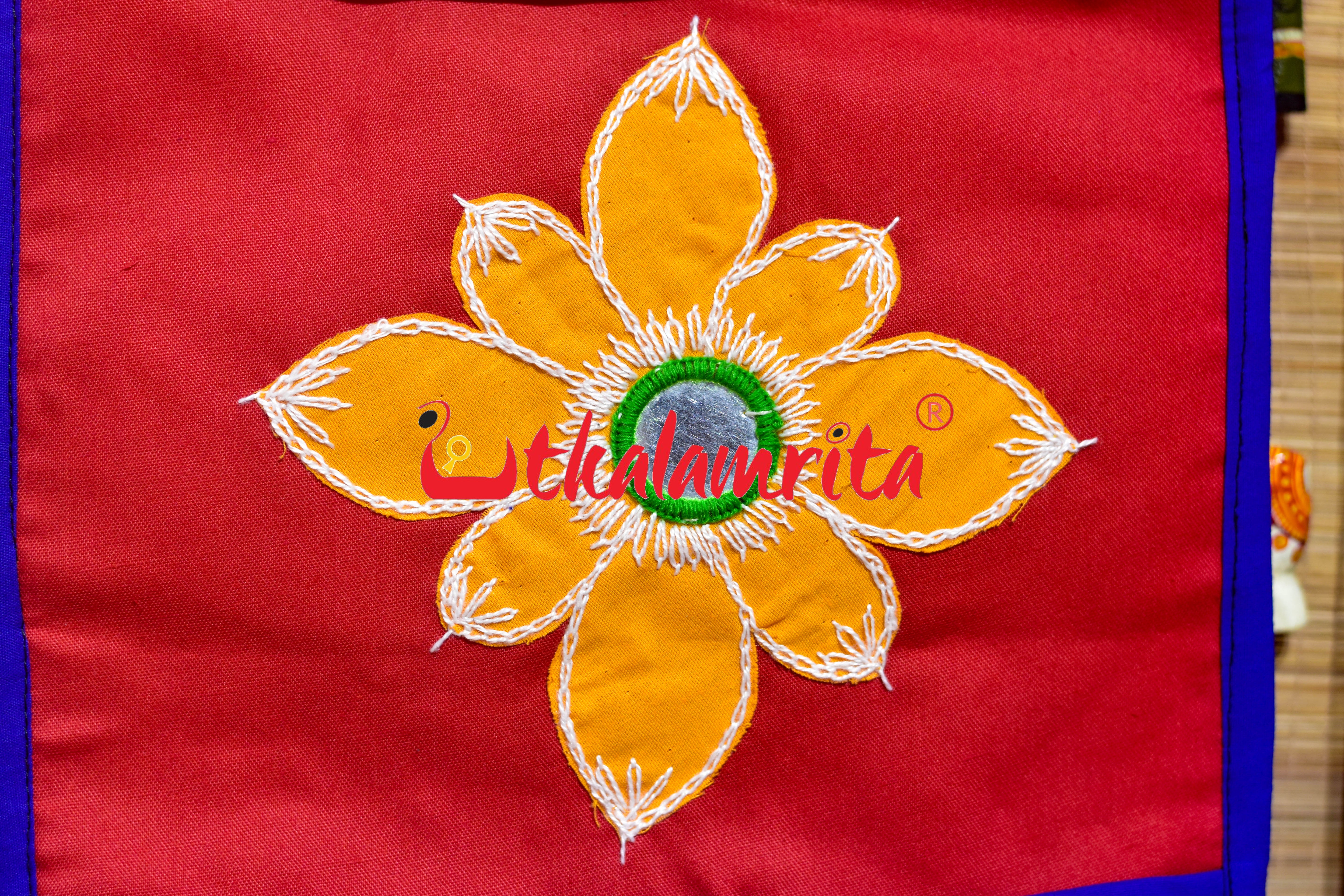 Red Blue Big Flower Letter Box