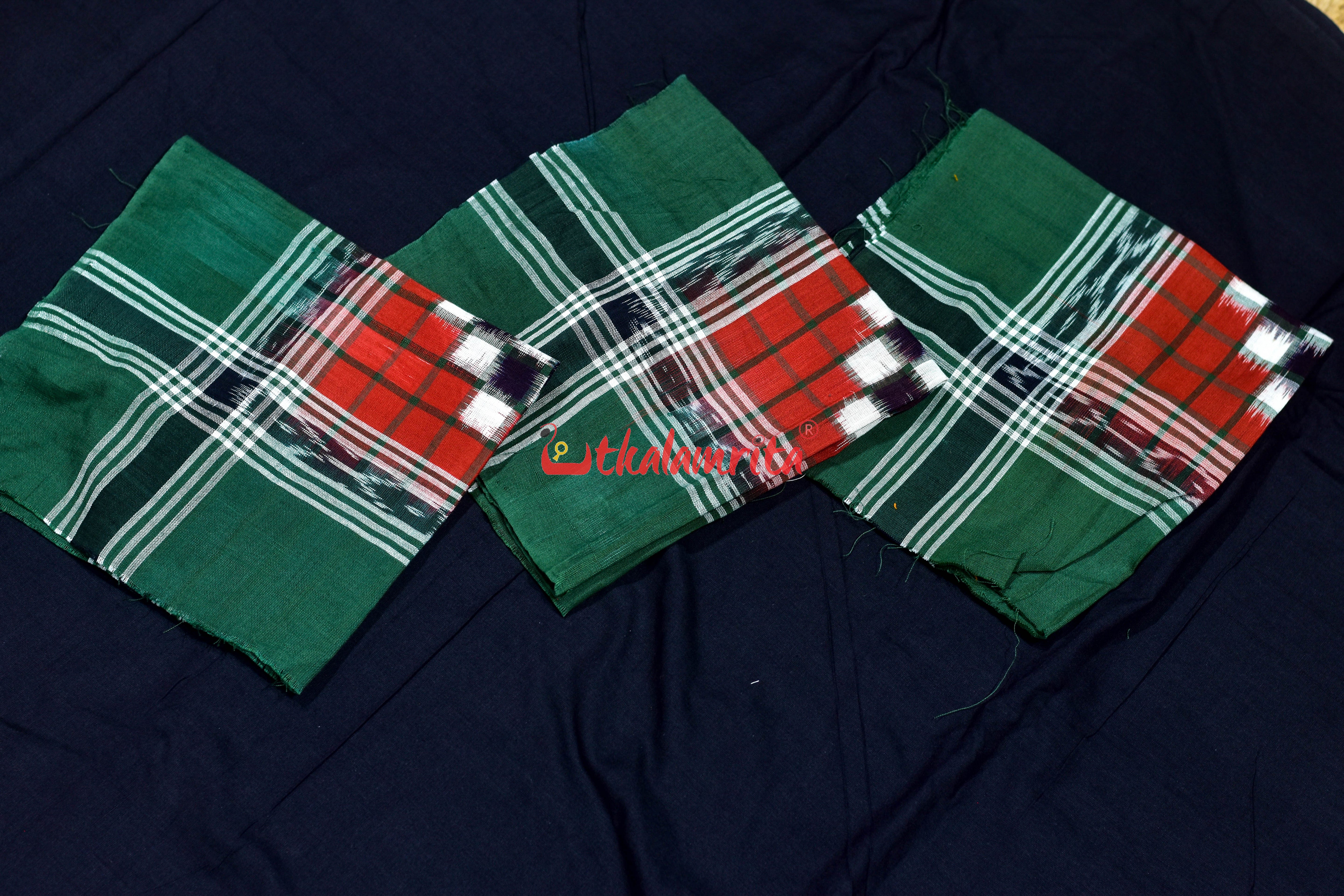 Olive Green Check Pasapali (Rumal)