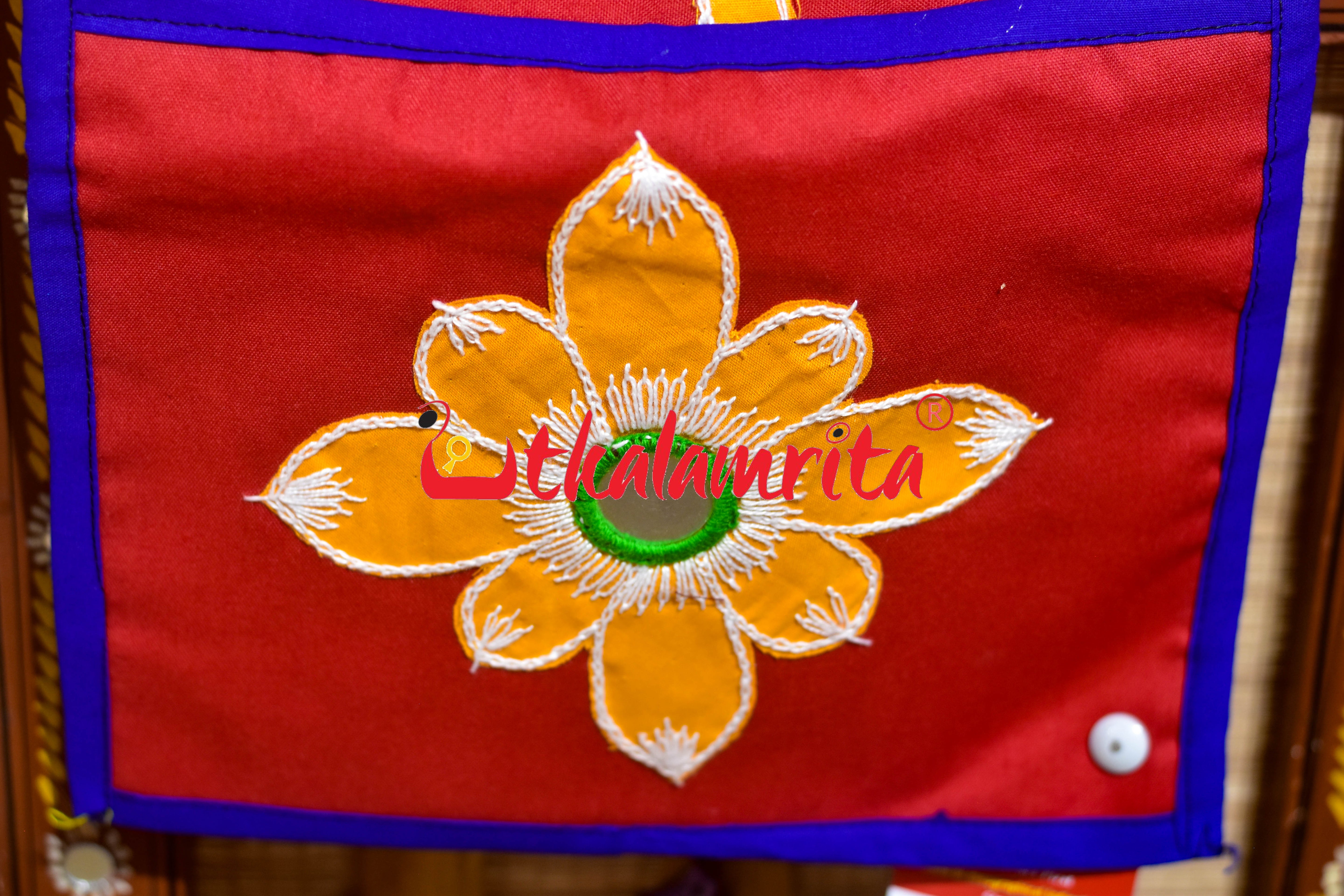 Red Blue Big Flower Letter Box