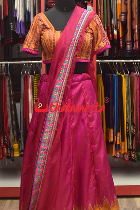 Queen's Necklace Khandua Silk (Lehenga)