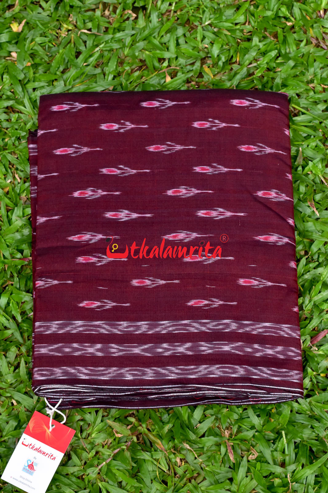 Maroon Labanga Bandha with Border (Fabric)
