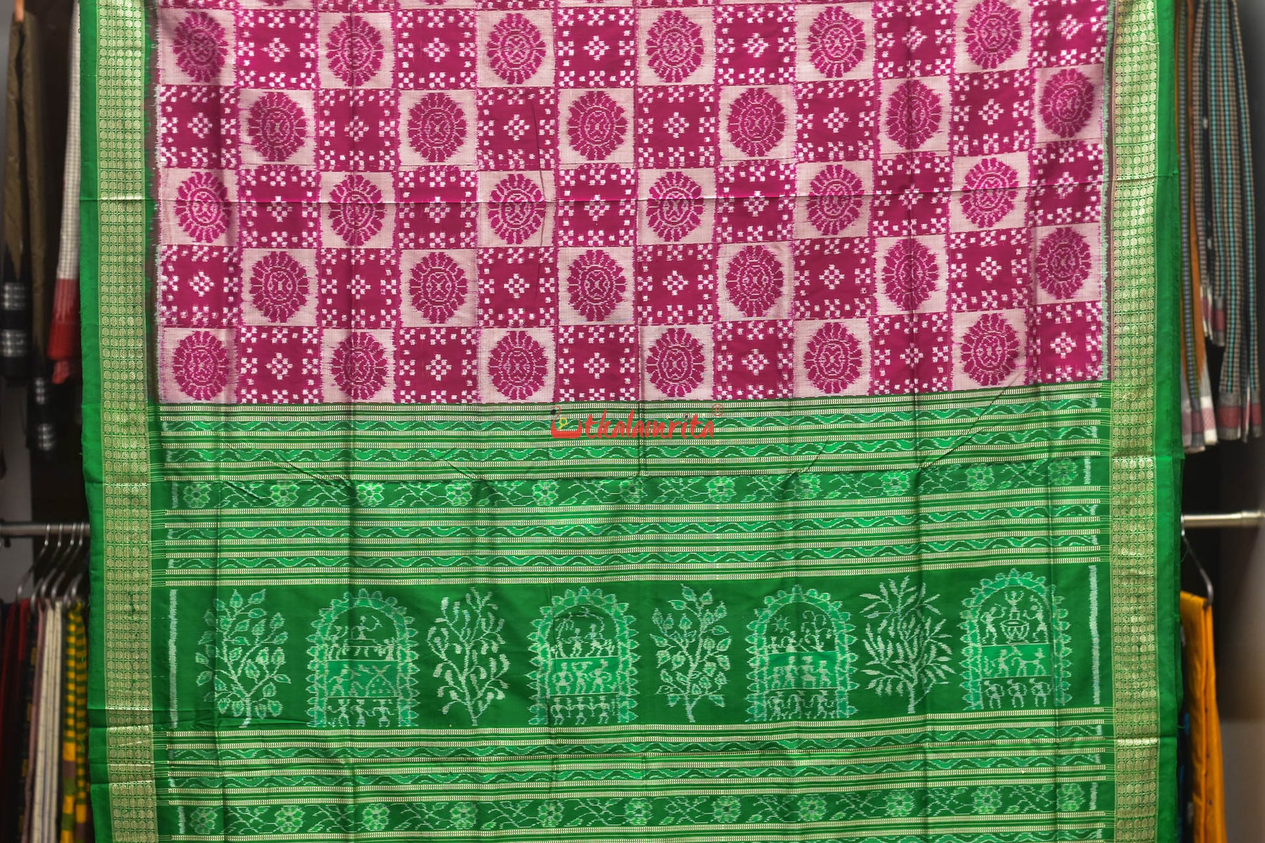 Pink Box Rani Padma Sambalpuri Silk Saree