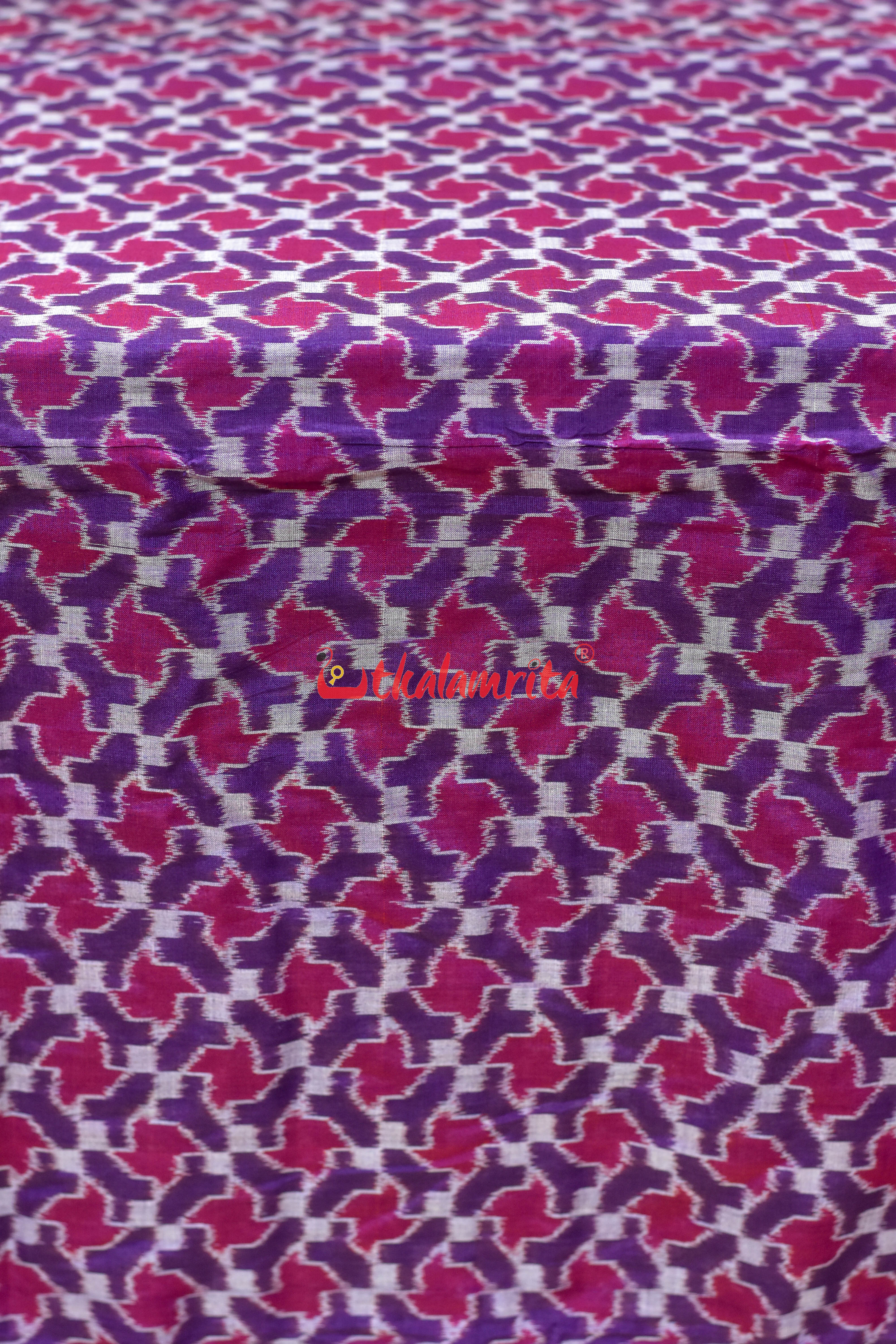 3D Jamun Chakra Purple Sambalpuri Cotton (Fabric)