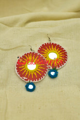 Red Rounds  (Pipli applique danglers)