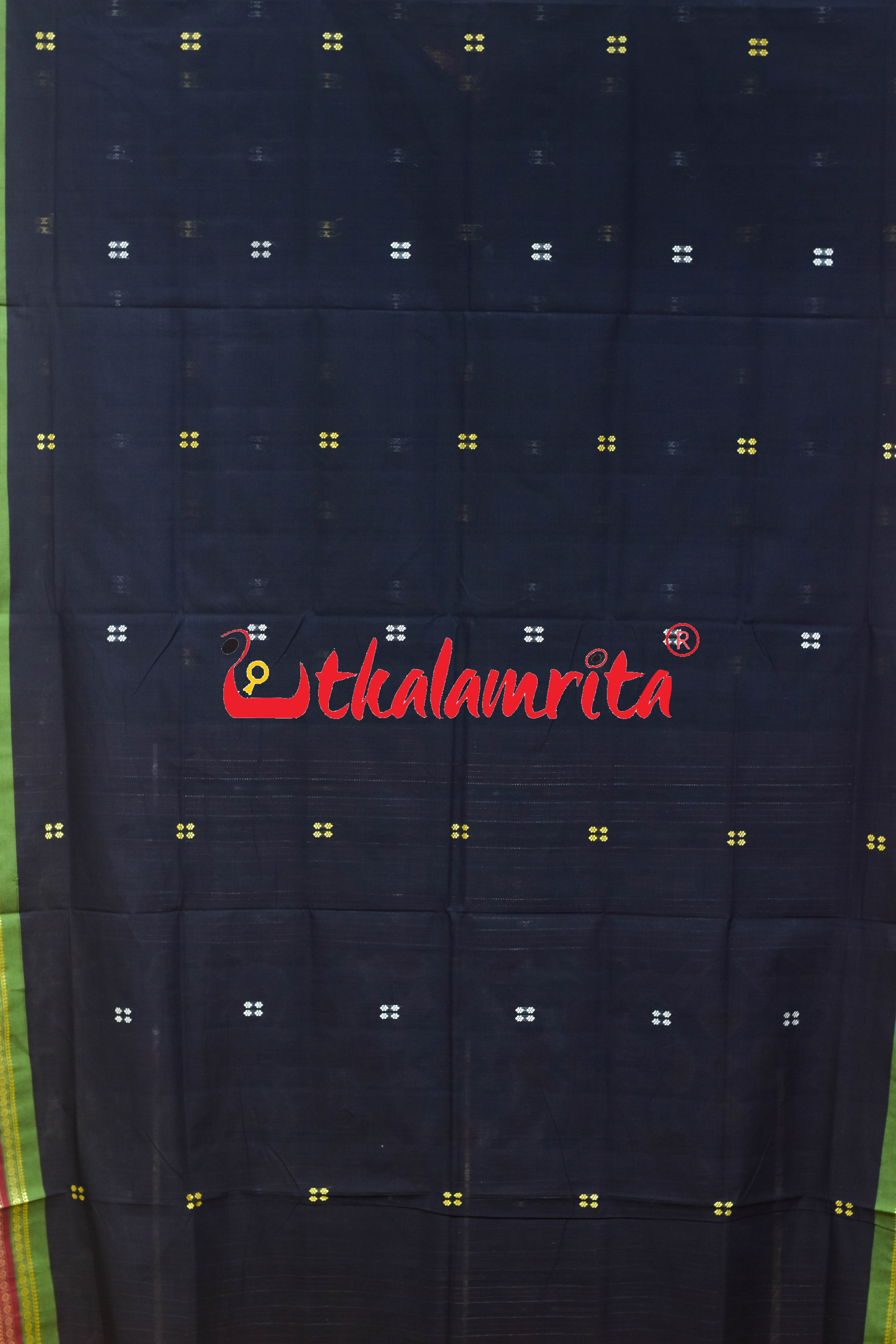 Black Double Border Doby Pittala Single Cotton Saree