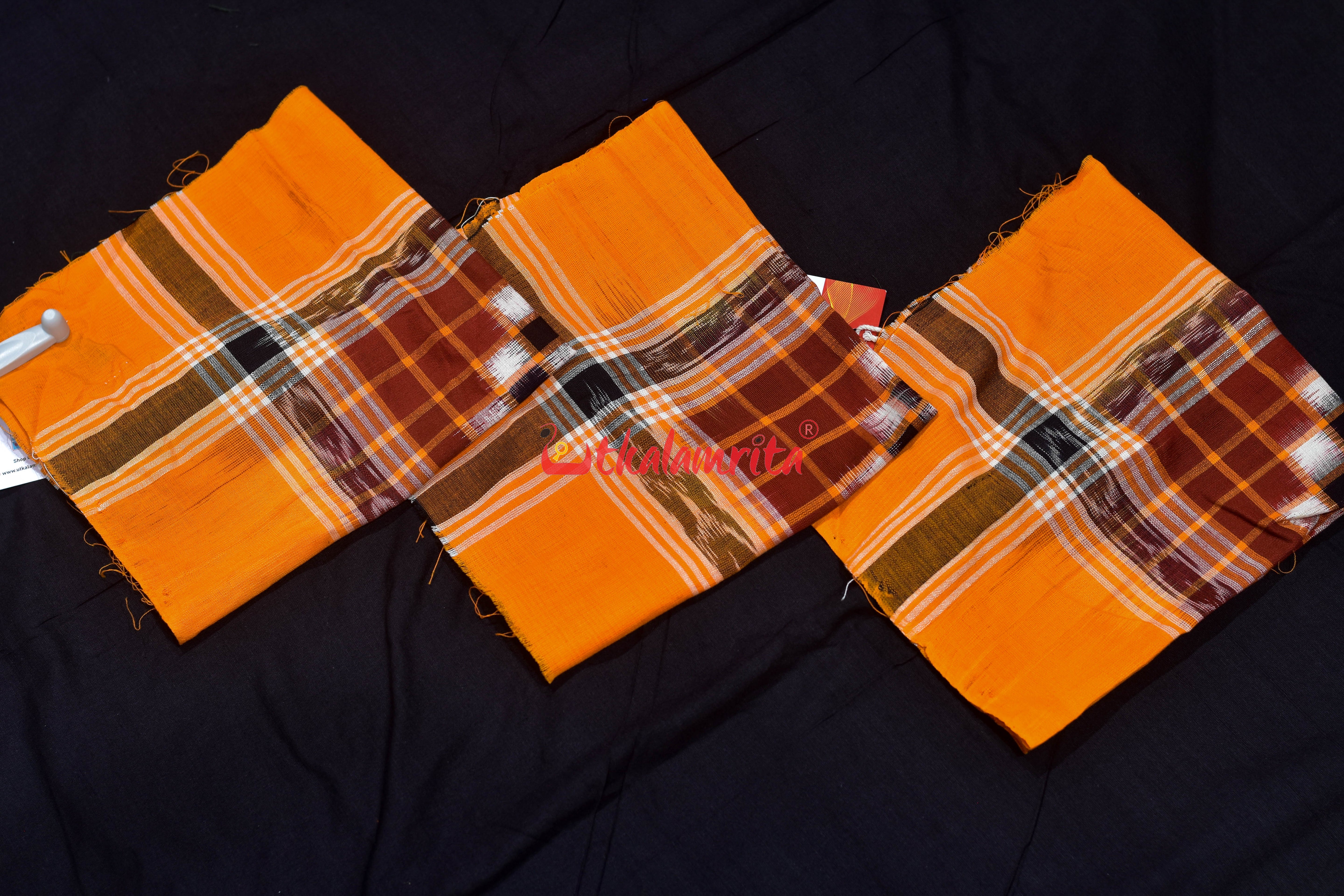Orange Red Check Pasapali (Rumal)