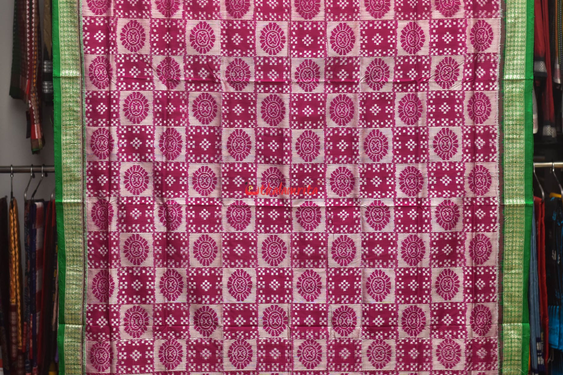 Pink Box Rani Padma Sambalpuri Silk Saree