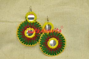 Green Rounds (Pipli applique danglers)