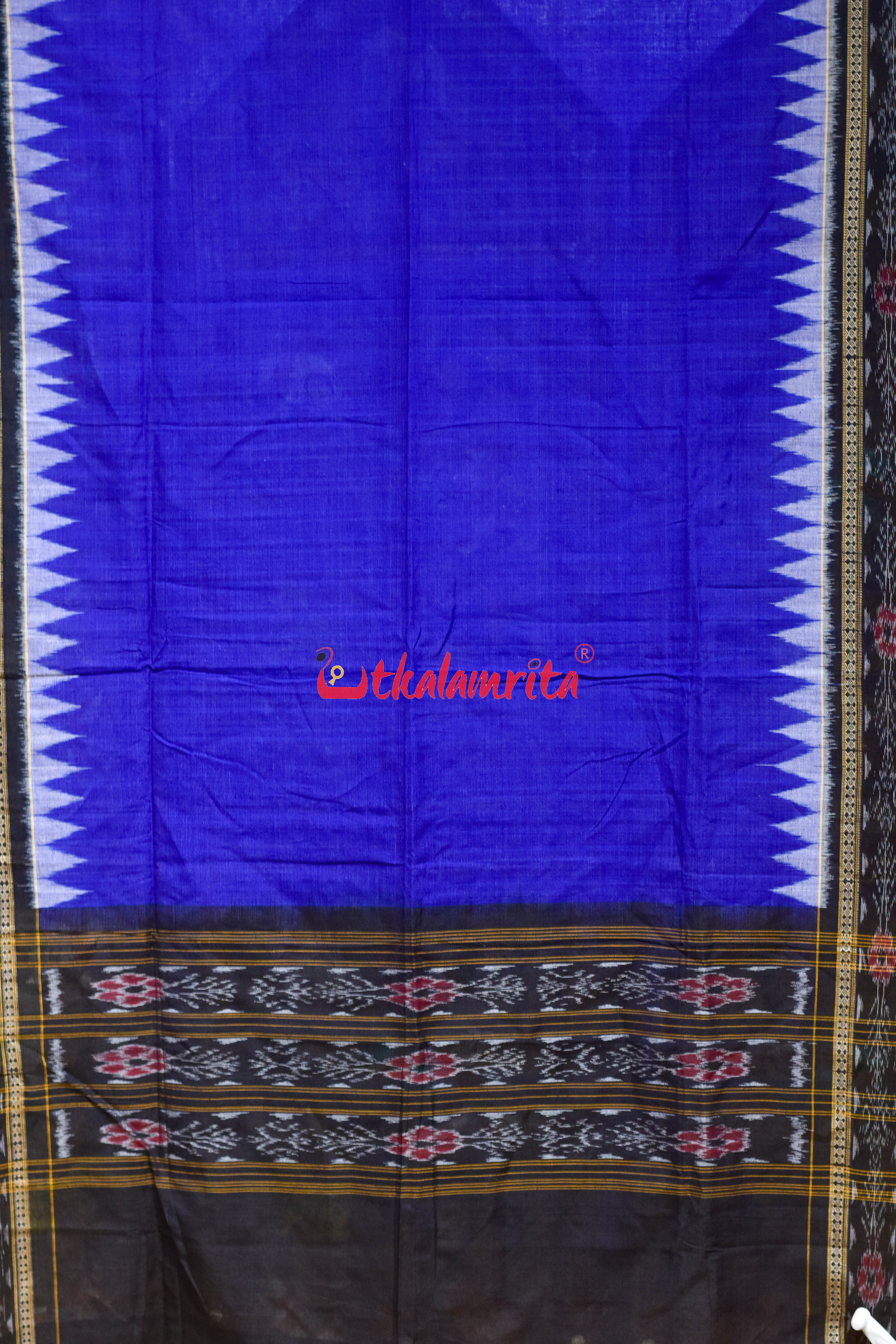 Blue Black with Kumbha Cotton (Dupatta)