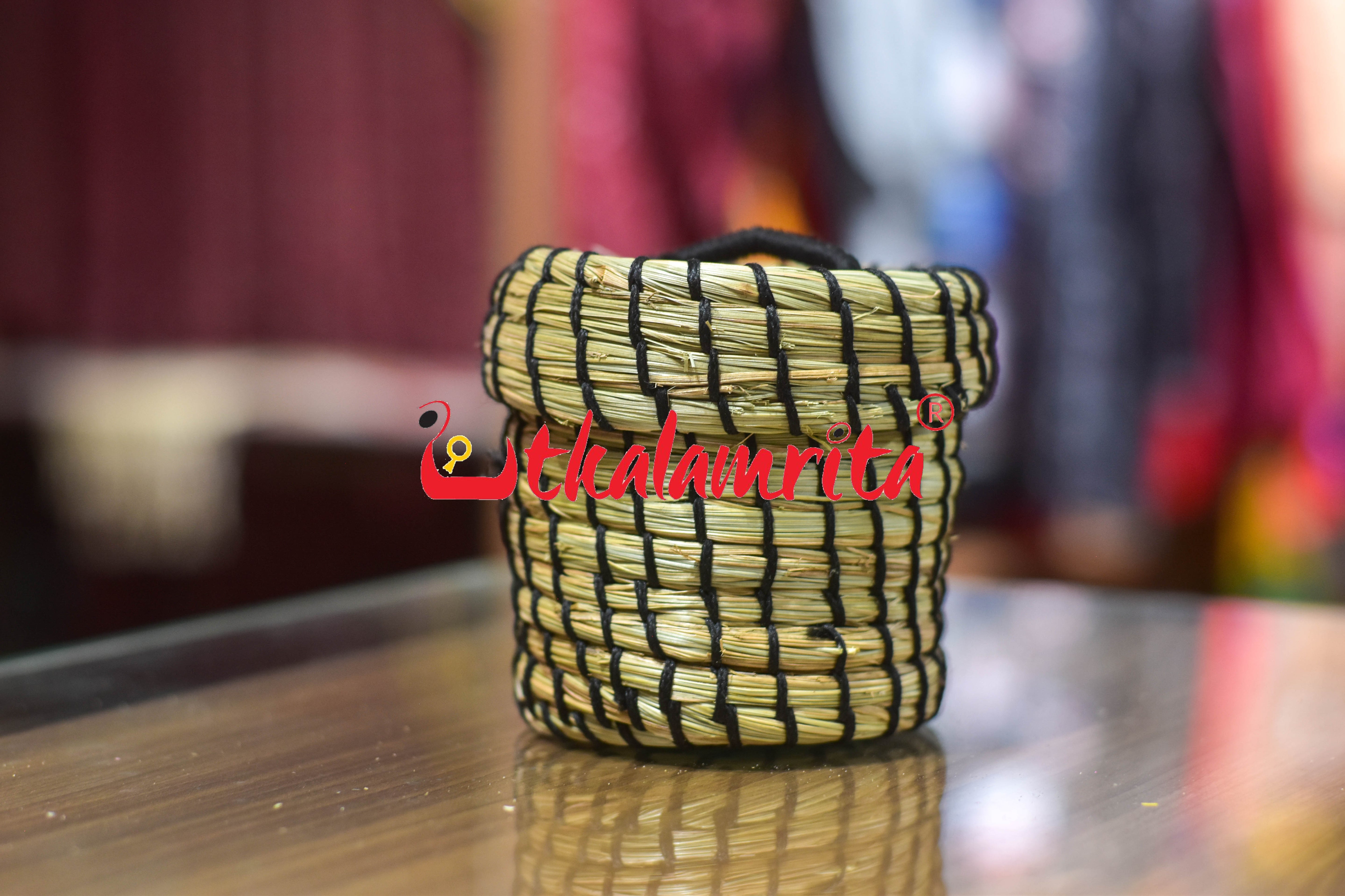 Sabai Grass Black Thread Jewellery Box