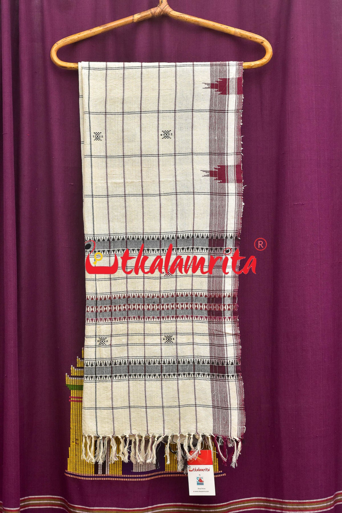 Off White Ganga Jamuna (Stole)