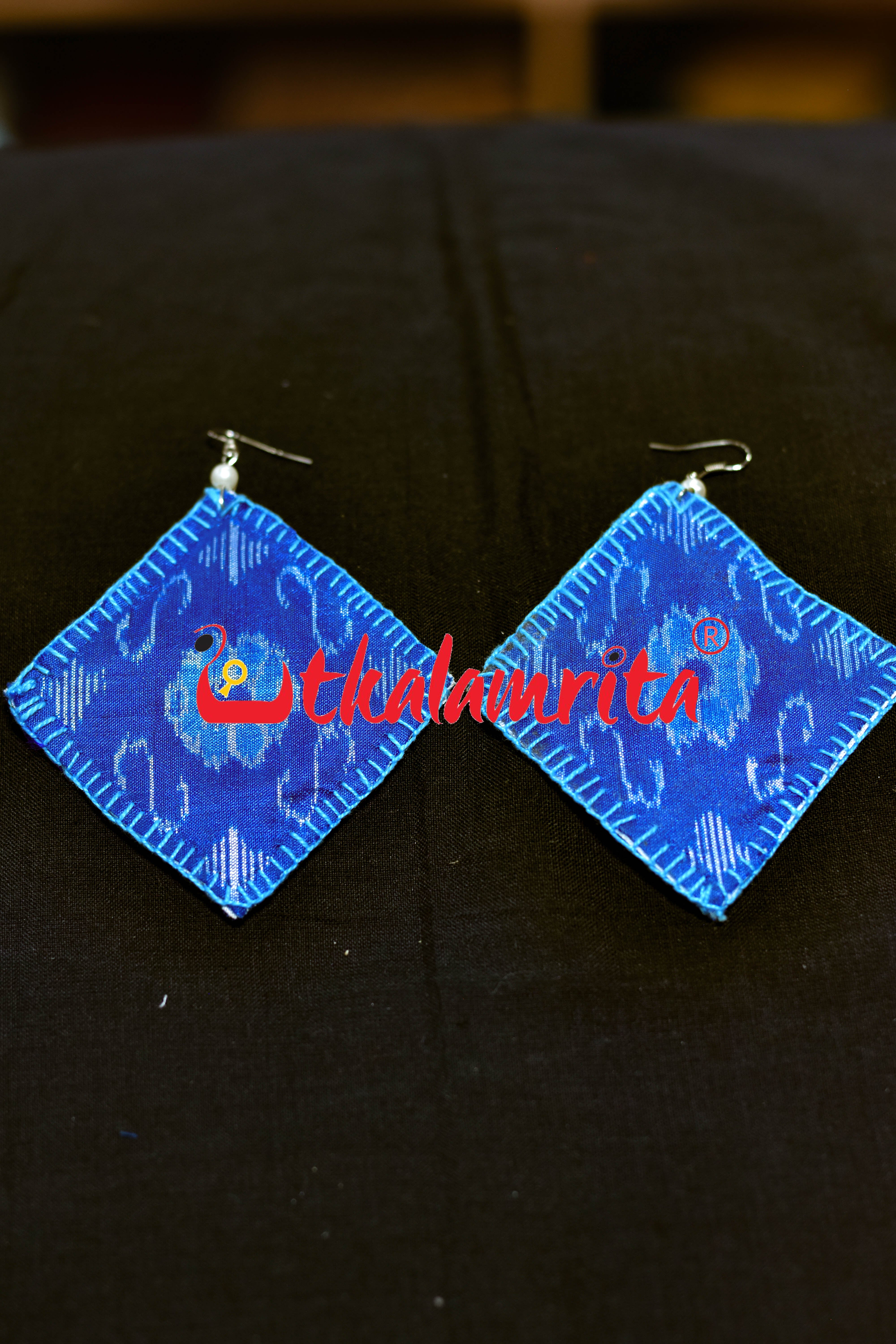 Blue Silk Thikiri Earrings