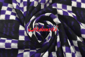 Diagonal Purple Sambalpuri Pasapali Cotton (Fabric)