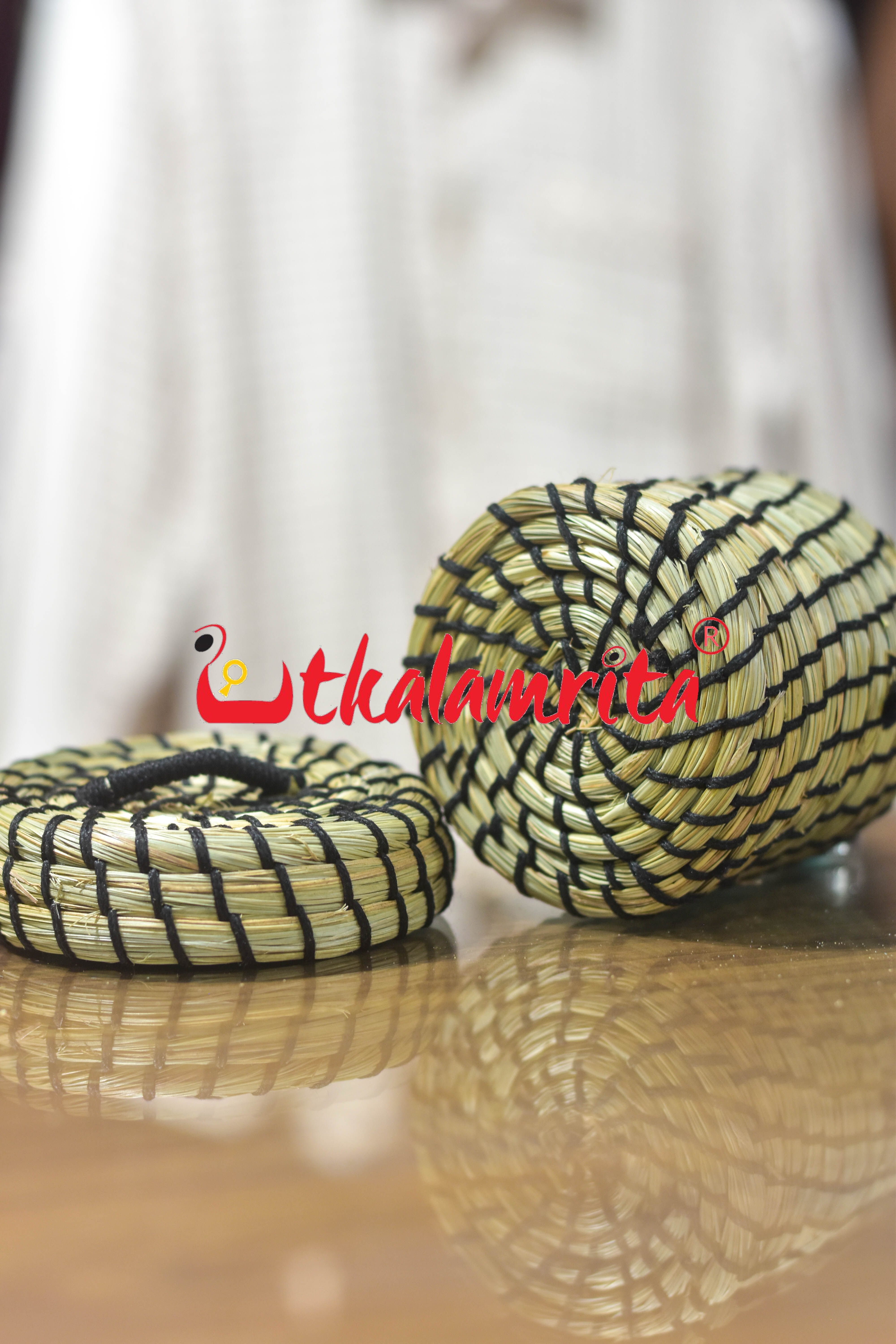 Sabai Grass Black Thread Jewellery Box