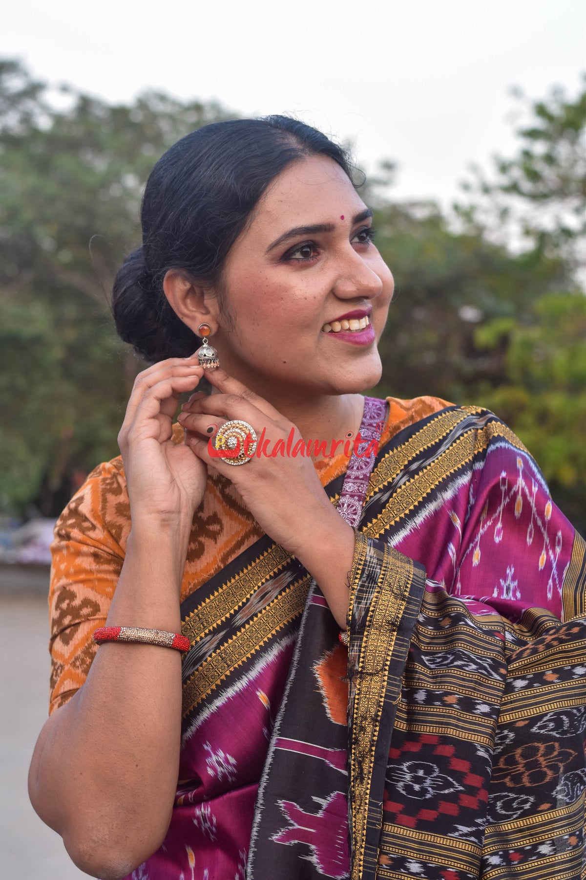 Mustard Thikiri Sambalpuri (Blouse)