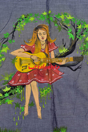 Girl with Guitar Art ( Kurta Piece )