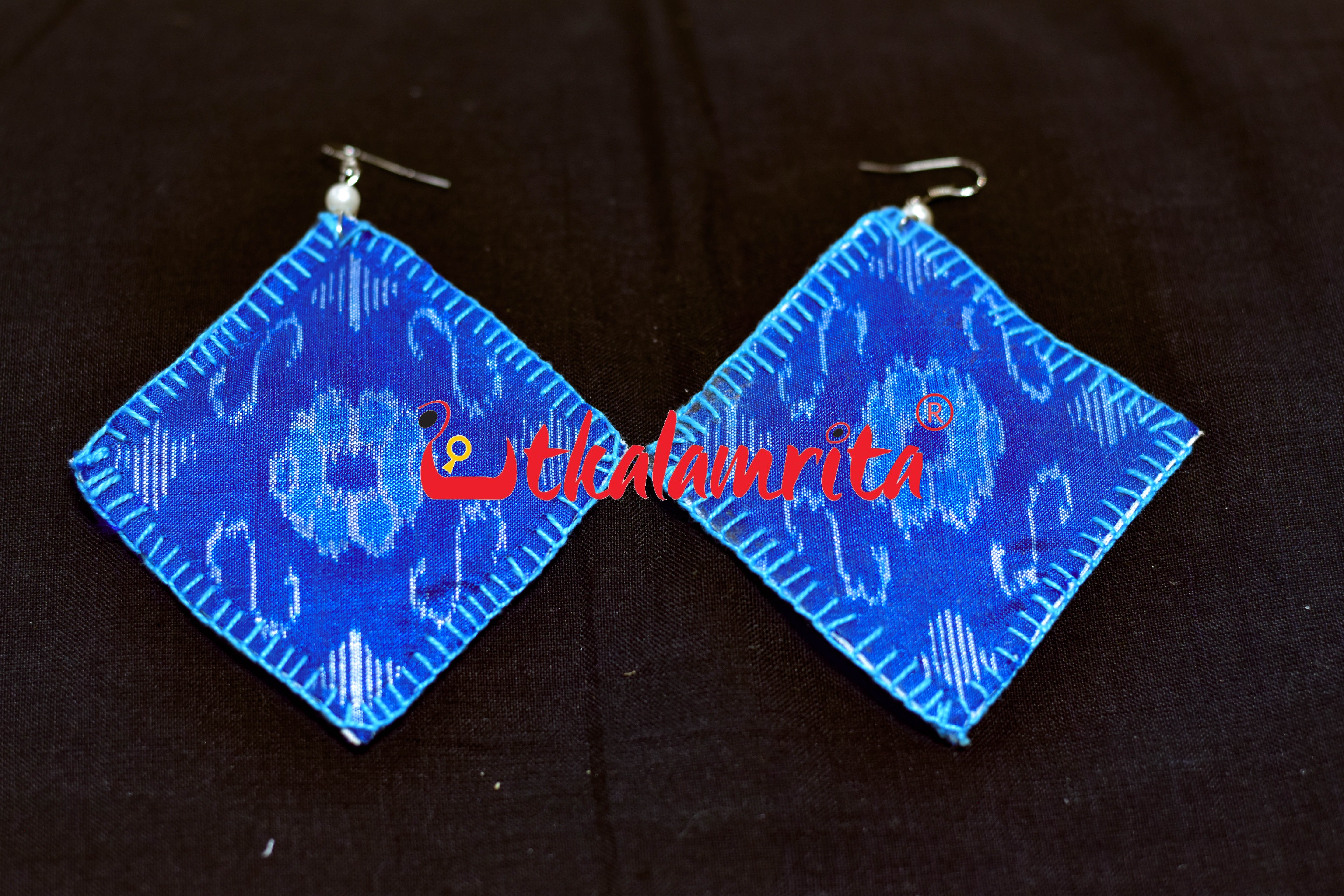 Blue Silk Thikiri Earrings