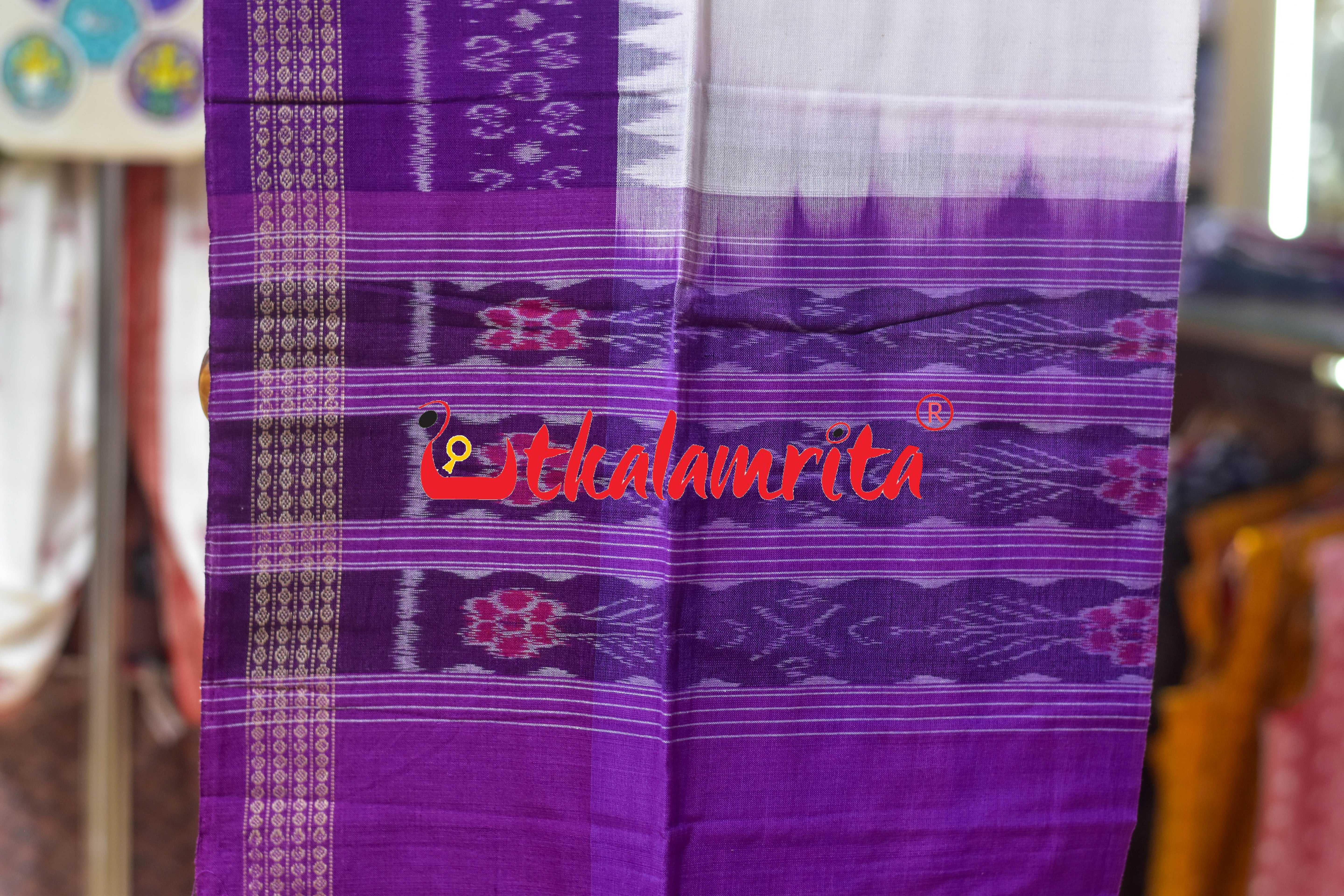 Violet White Small Chandrika Cotton Dress Set