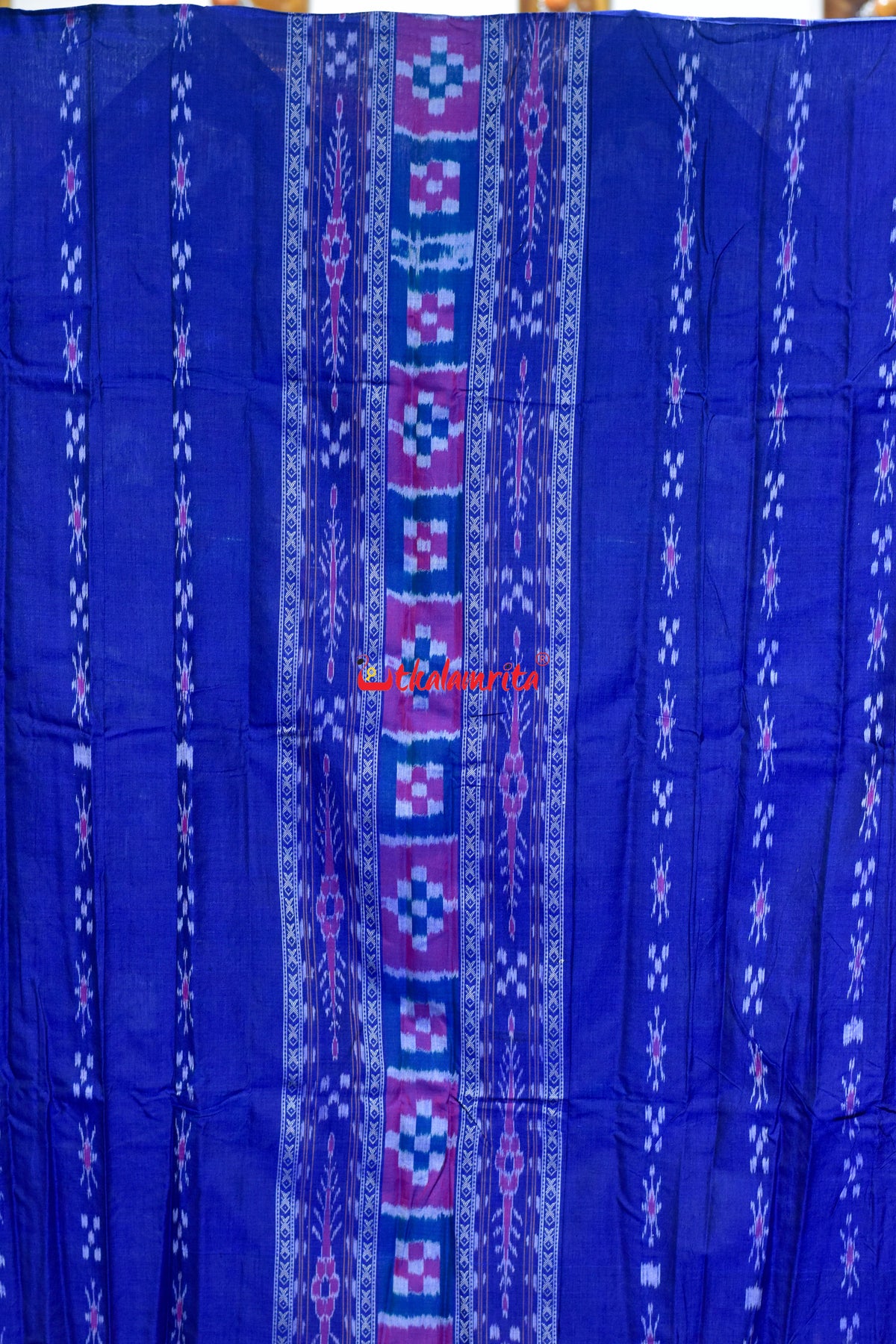 Teal Pink Middle Pasapali Flower Ikat Dress Set
