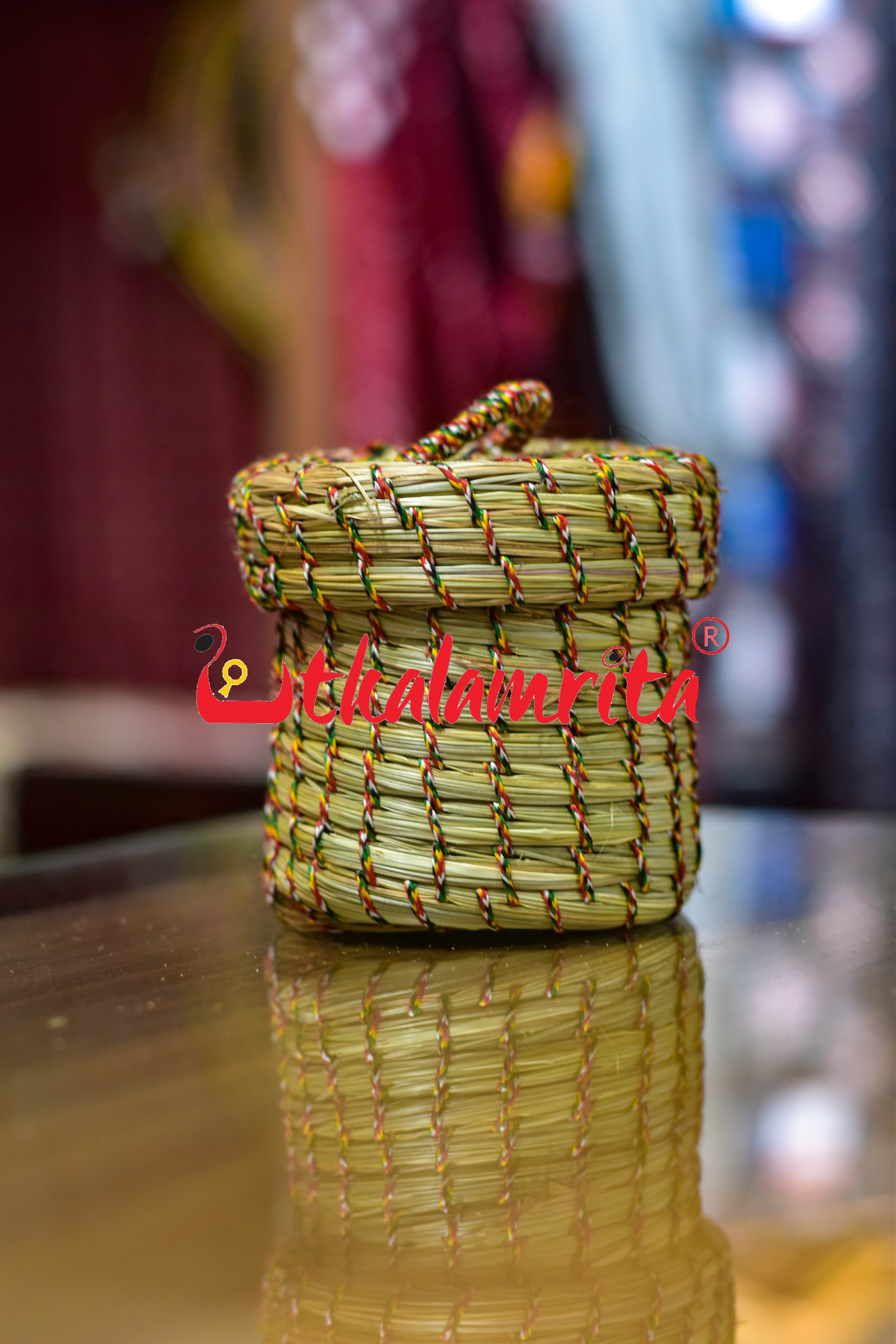 Sabai Grass Multicolor Thread Jewellery Box