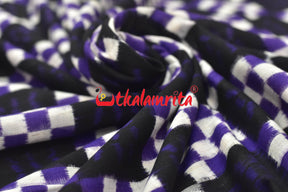 Diagonal Purple Sambalpuri Pasapali Cotton (Fabric)