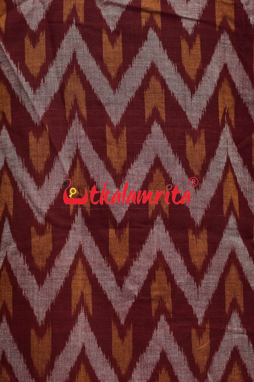 Maroon Waves Collared (Ladies' Short kurta)